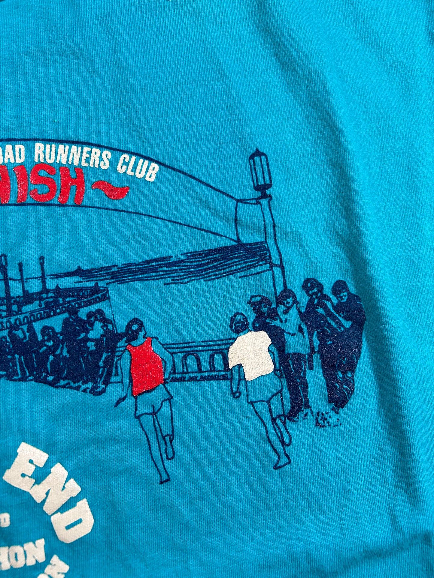 Vintage 1993 Oregon Road Runners Club Trail’s End 23rd Marathon Finisher Long Sleeve Tee Large 21.25x27.75 Inches