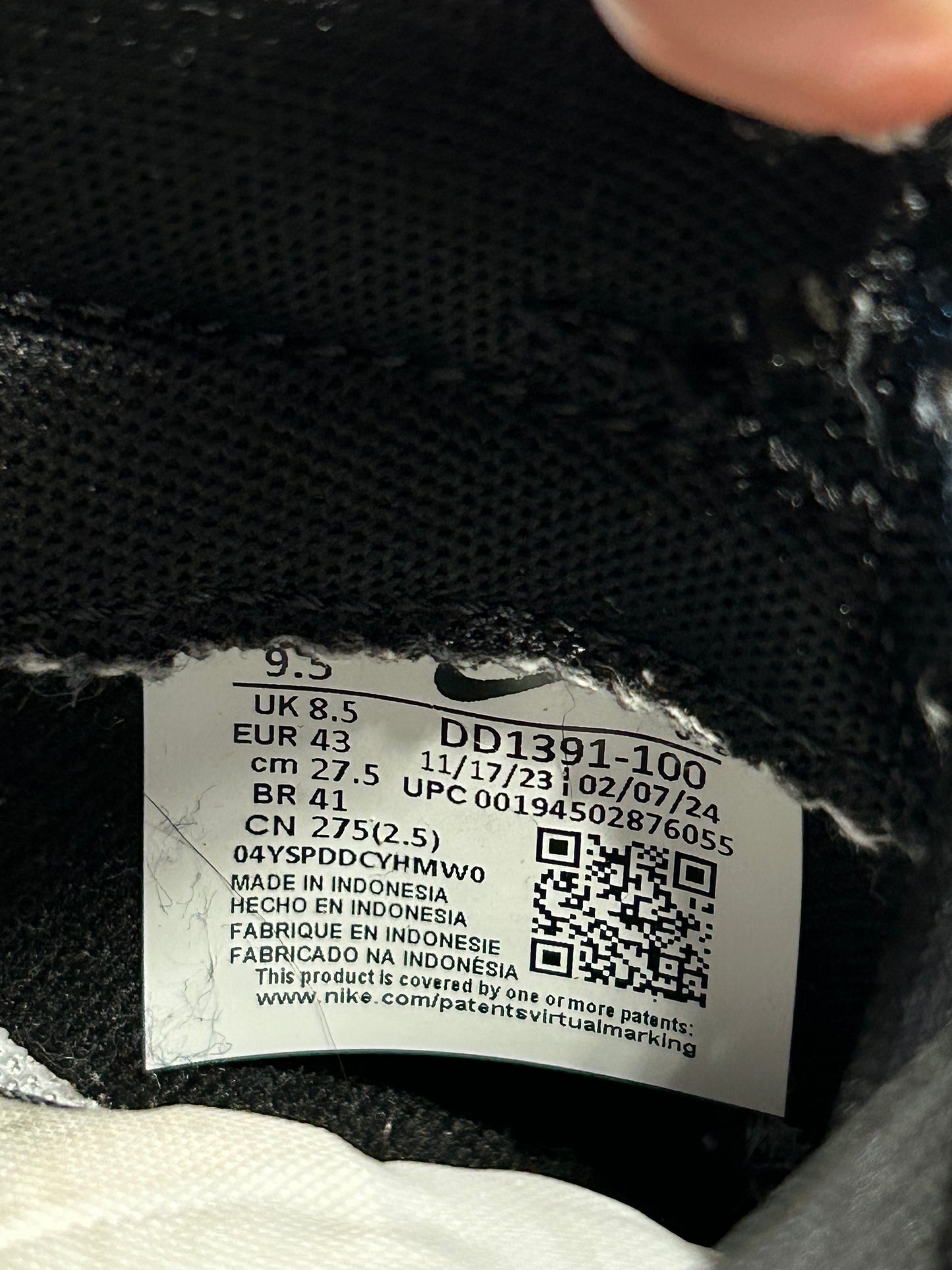 2024 Nike Panda Dunk Low  Black/White DD1391-100 2024 Used No Box As Is Men’s Size 9.5