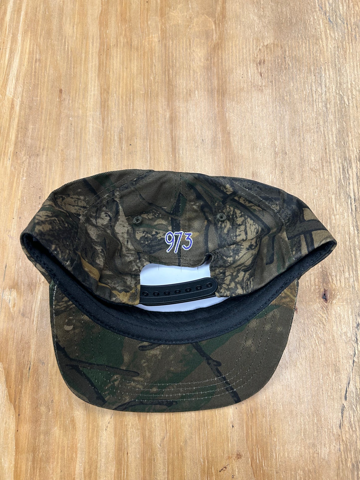 Edgewood NJ EW 973 Team Logo 5 Panel Cotton Adjustable SnapBack Hat Vintage Camo