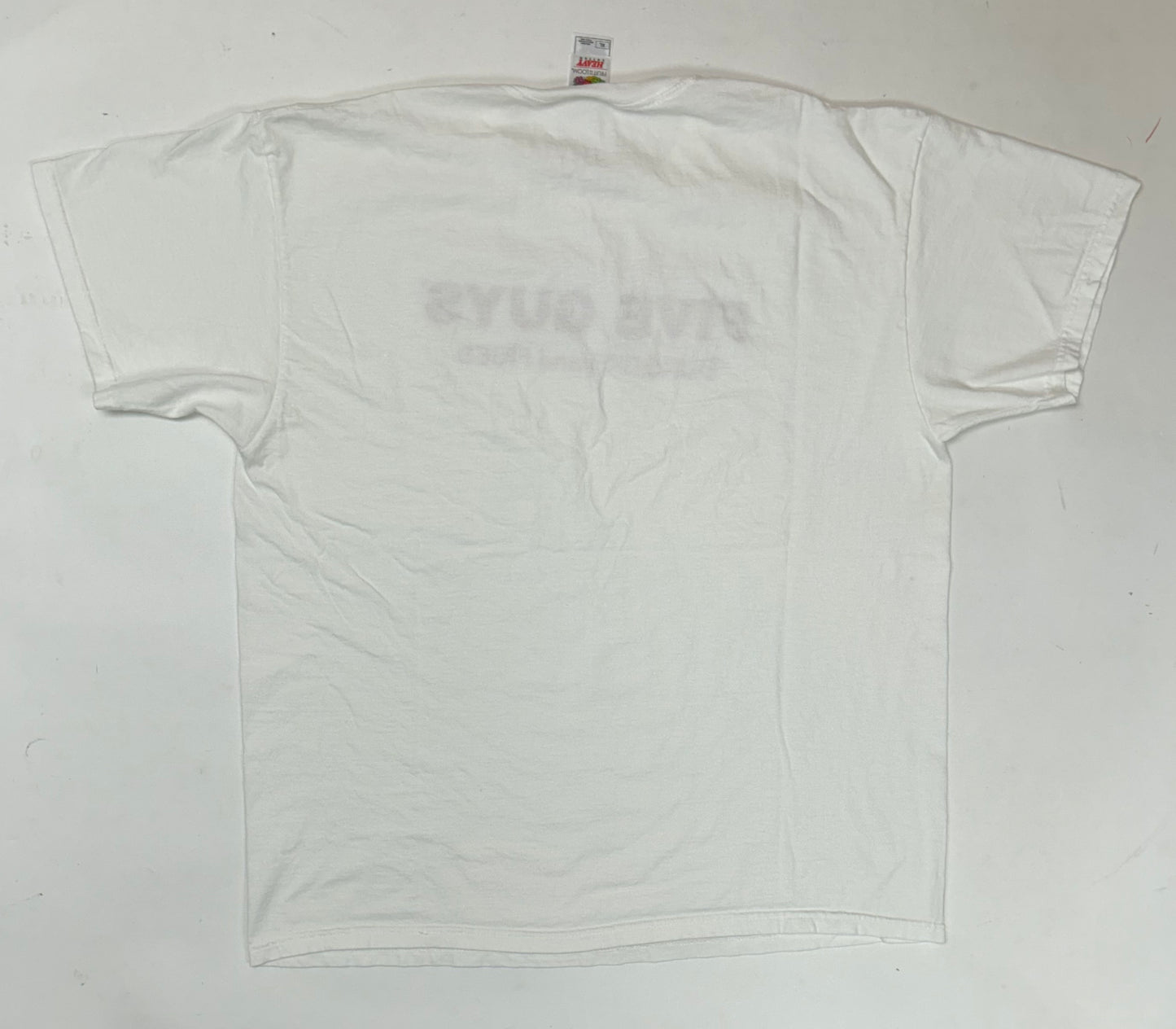 Vintage 00s Five Guys Burgers & Fries Food Promo Tee XL 24x29.75 Inches