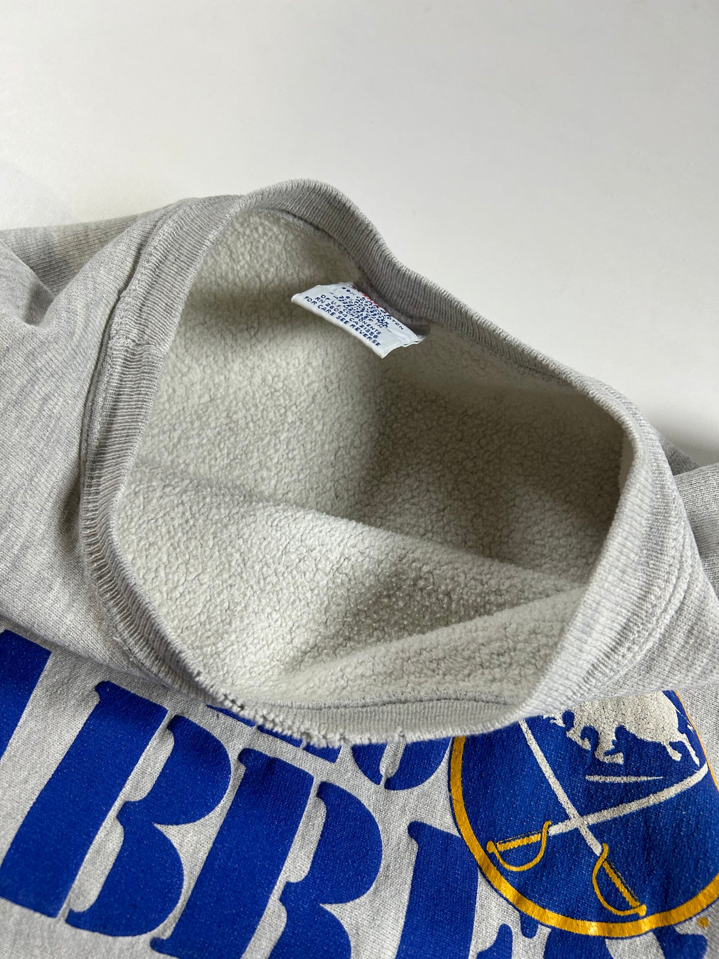 Vintage Buffalo Sabres NHL Champion Reverse Weave Crewneck Sweatshirt 21.75x27.5 Inches Mediumish/Smallish Fit As Is Has Wear