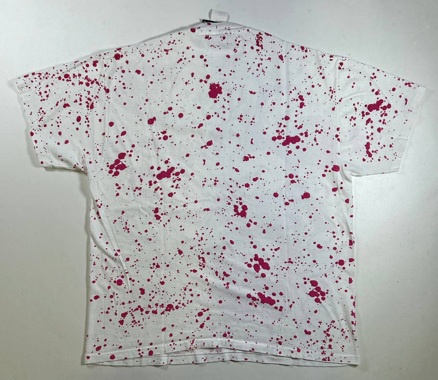 Vintage 90s Disney Originals Minnie Mouse All Over Print White/Pink Shirt XL/L Fit 23x28.5 Inches As Is