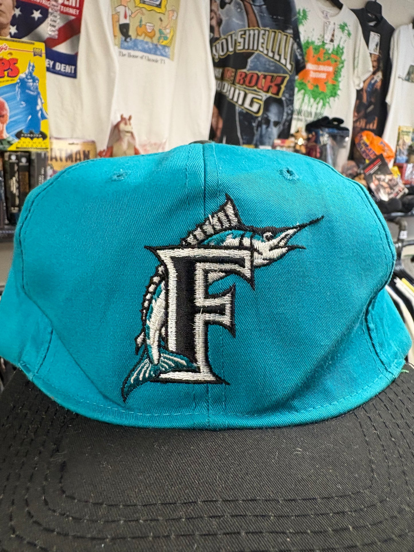 Vintage Florida Marlins Blue snapback hat