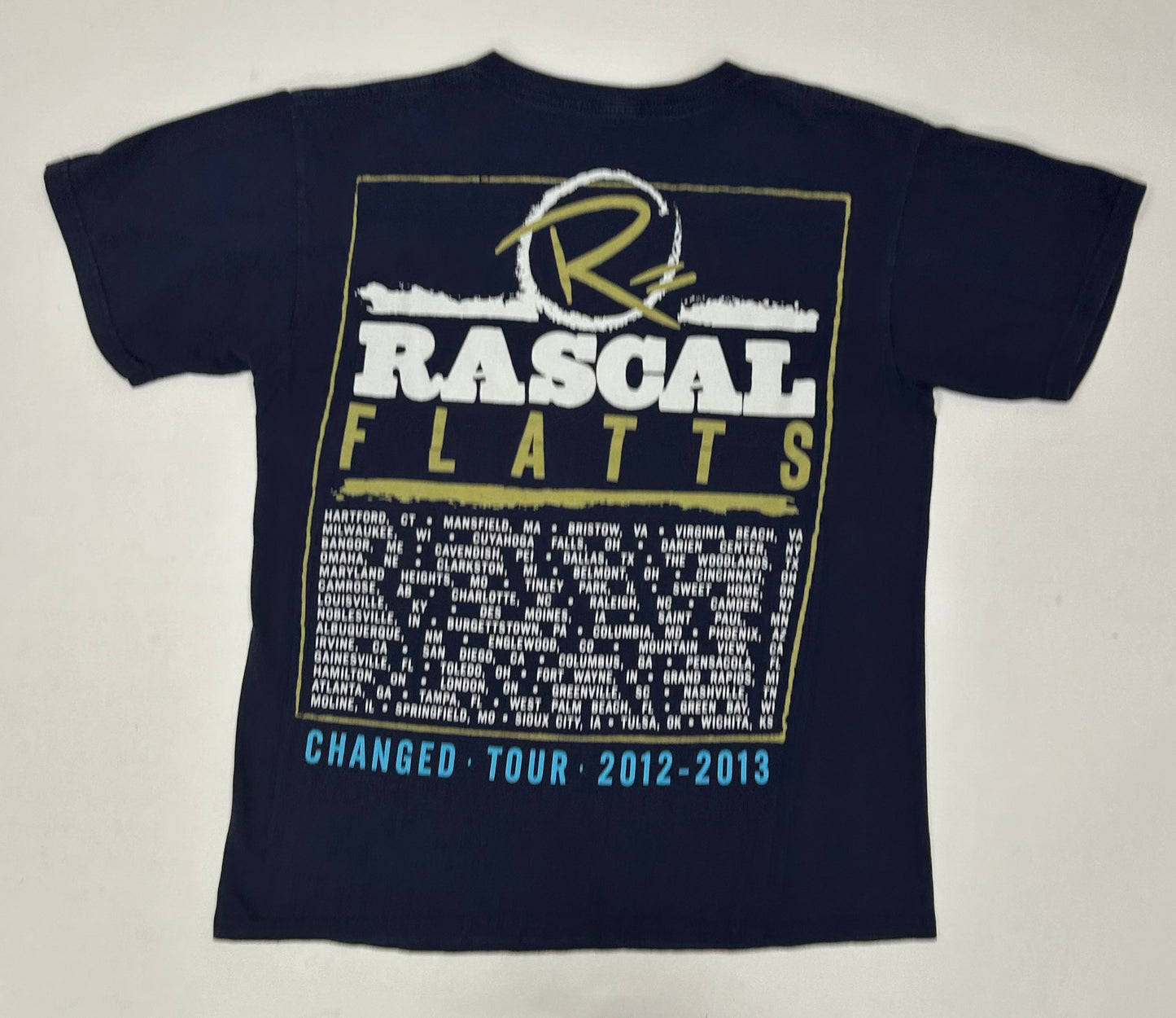 Rascal Flatts Changed Tour 2012-2013 Music Band Parking Lot Tee Medium 20.5x27.