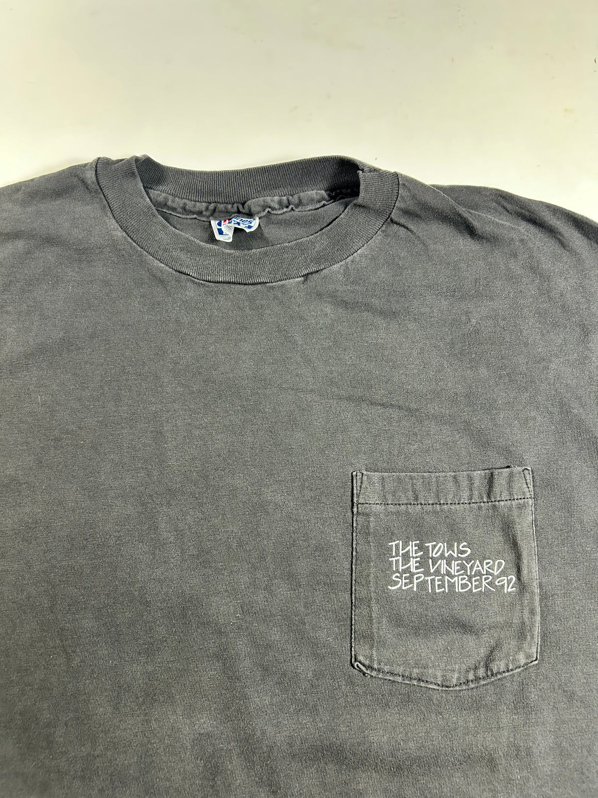 Vintage The Tows The Vineyard September 92 Pocket Tee XL 24x31.5 Inches Hanes Beefy-T