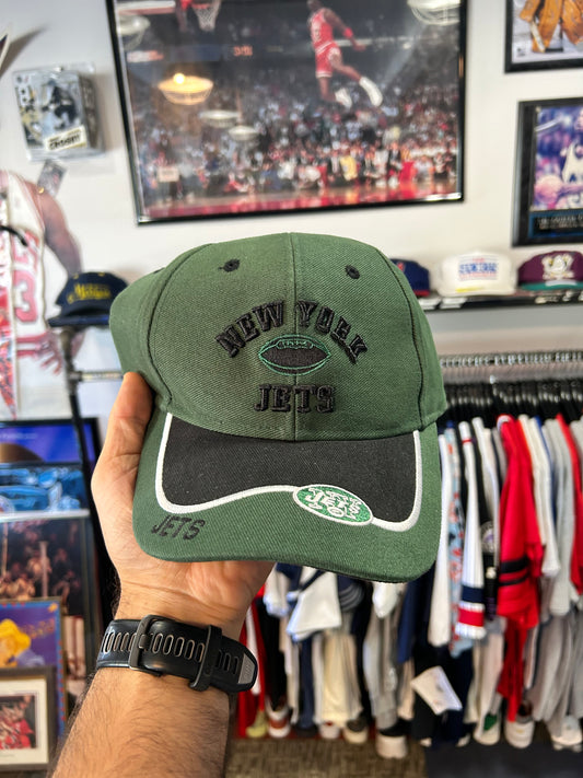 Vintage 2000s NFL Team Apparel New York Jets Adjustable Hat Brand New Old Stock