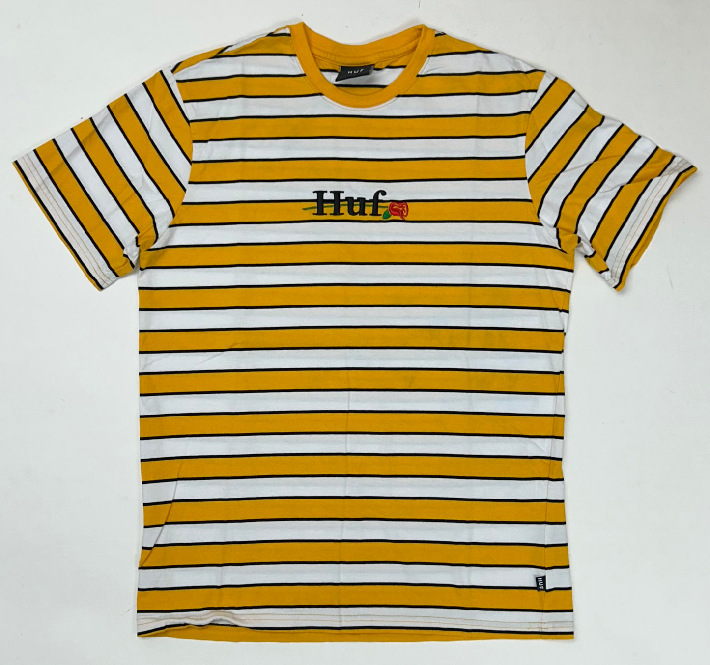 Huf Worldwide Striped Rose Flower Striped Tee Medium 20x27.5 Inches