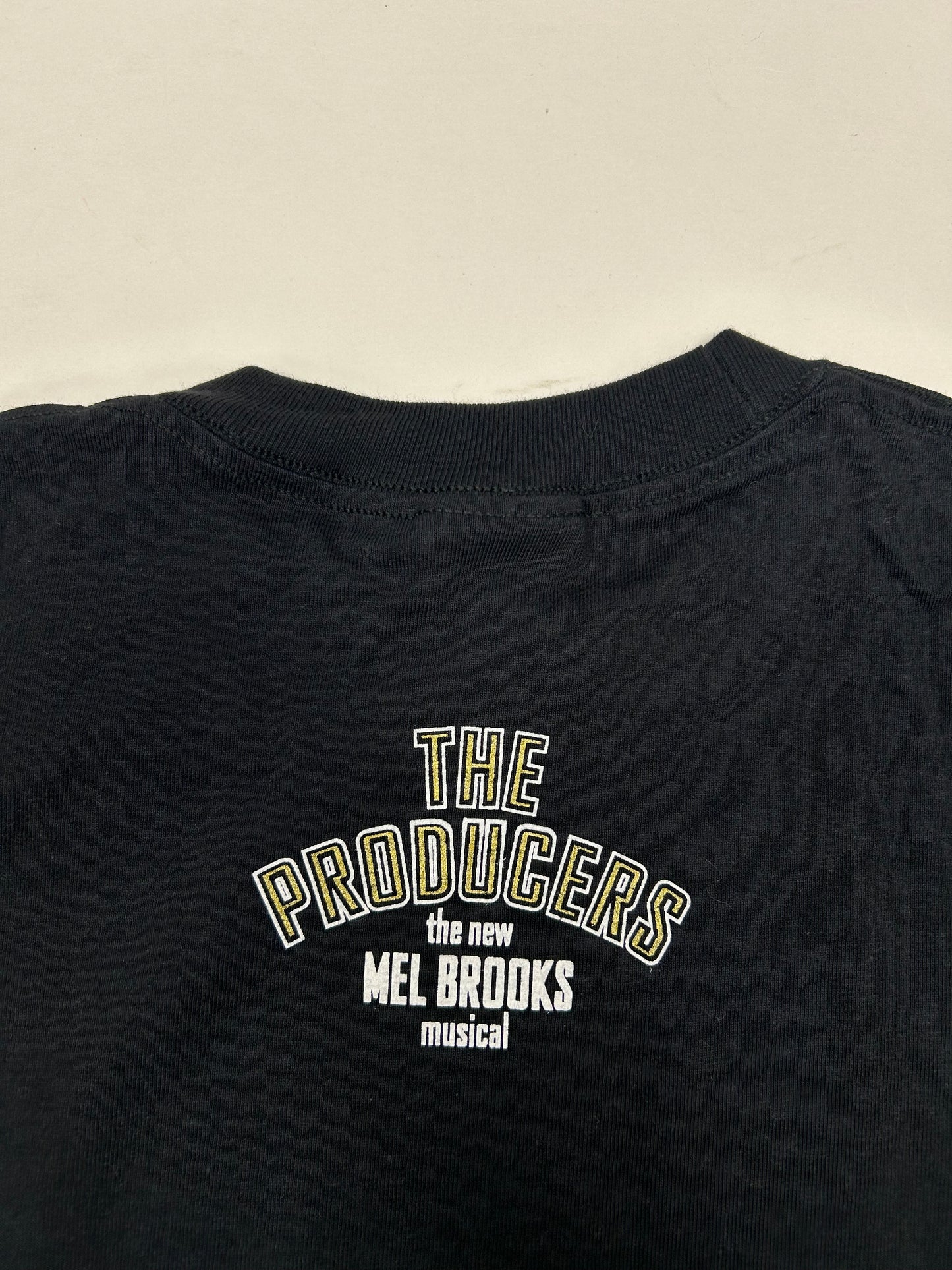 Vintage 00s The Producers The New Mel Brooks Musical I Wanna Be A Producer Youth Large Fits Adult Small/XS 18.5x25.75 Inches