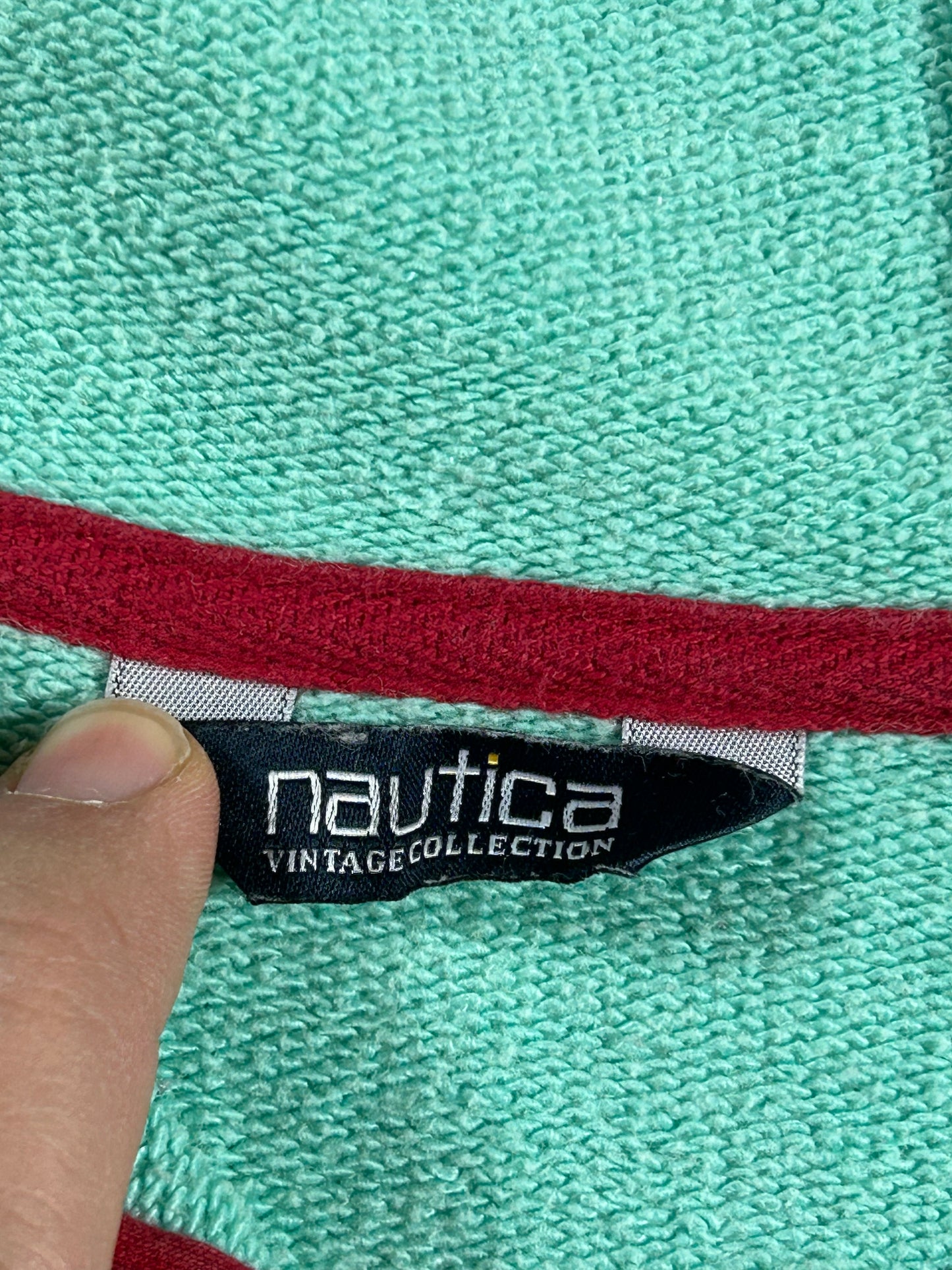 Nautica Vintage Collection 1/4 Zip Mesh Pocket Sweatshirt Lil Yachty XL/L Fit