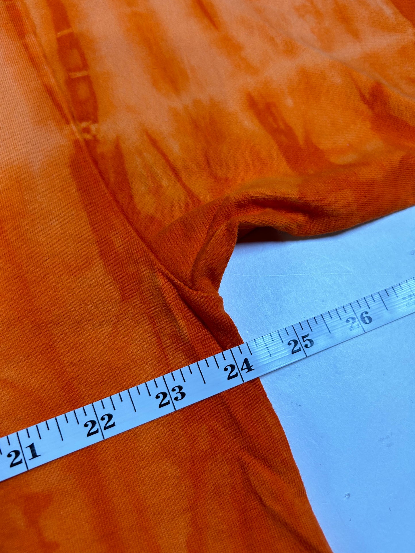 Vintage Harley Davidson Motorcycles Woodstock Tie Dye Orange Flames Tee L/XL Fit 24.25x31 Inches