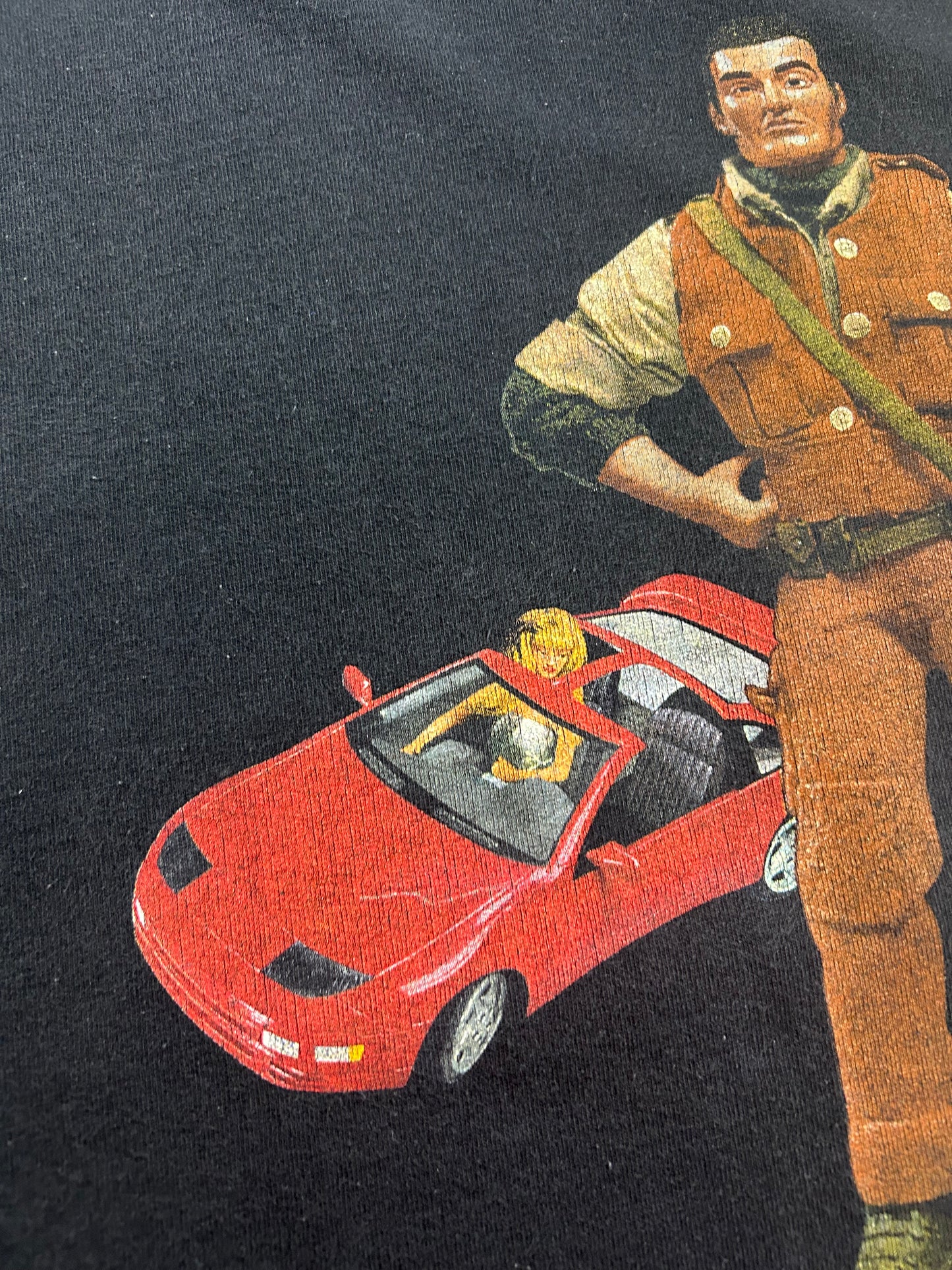 Vintage 1997 Nissan 300ZX Life Is A Journey GI Joe Barbie Car Promo Tee XL 23.5x29.75 Inches