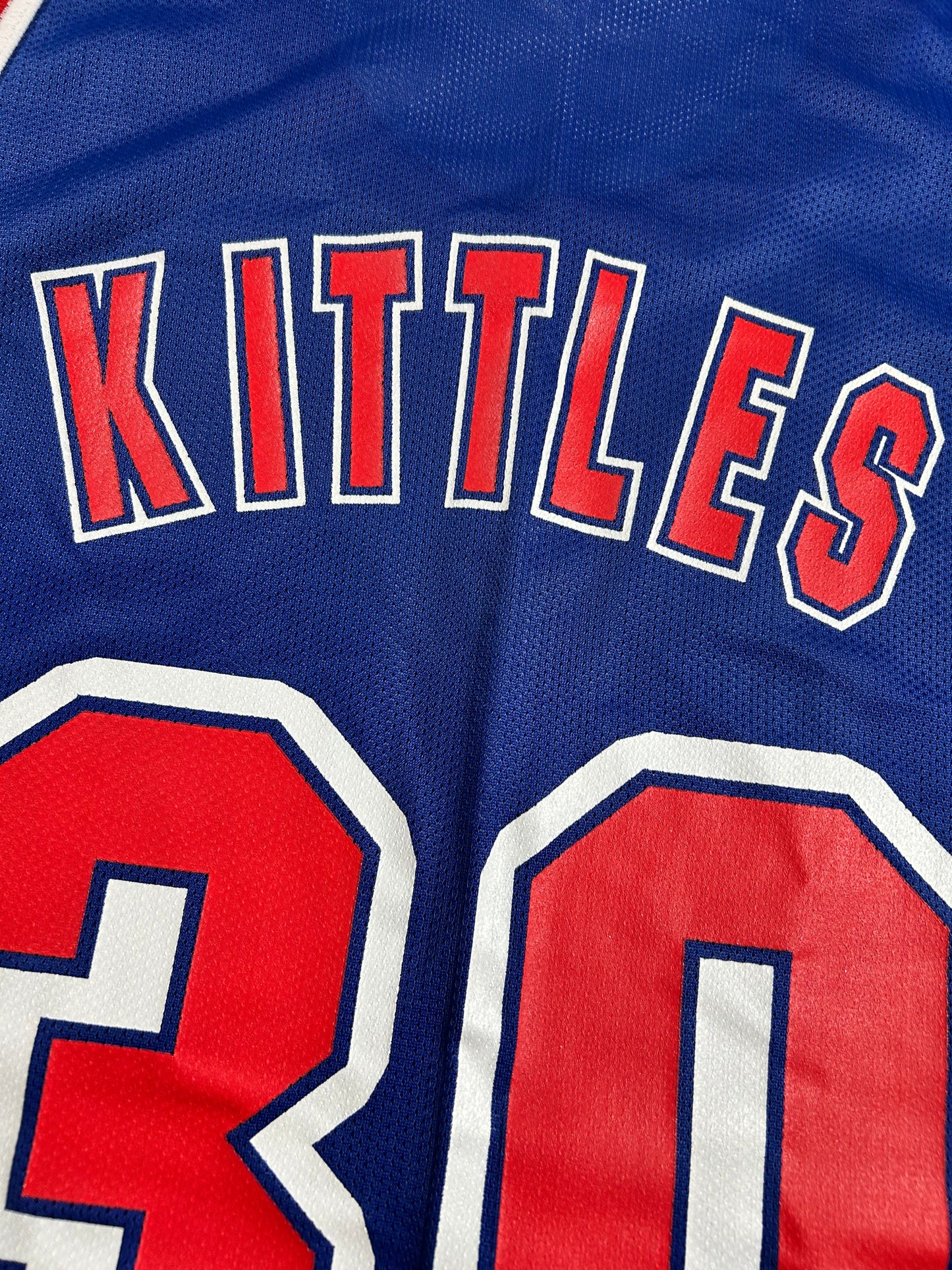 Vintage Champion Kerry Kittles New Jersey Nets NBA Jersey Blue 48 XL 23.75x33 Inches Clean Rare