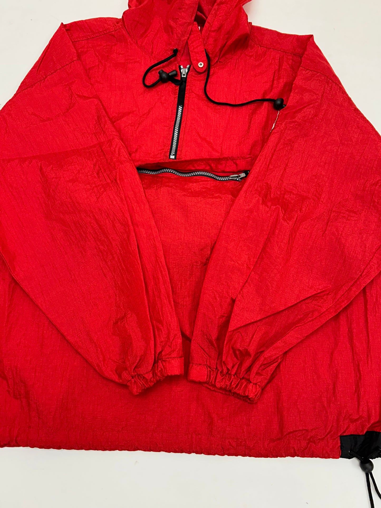 Vintage 90s Marlboro Unlimited Packable Windbreaker Jacket Red Clean XL 28.5x30.75 Inches