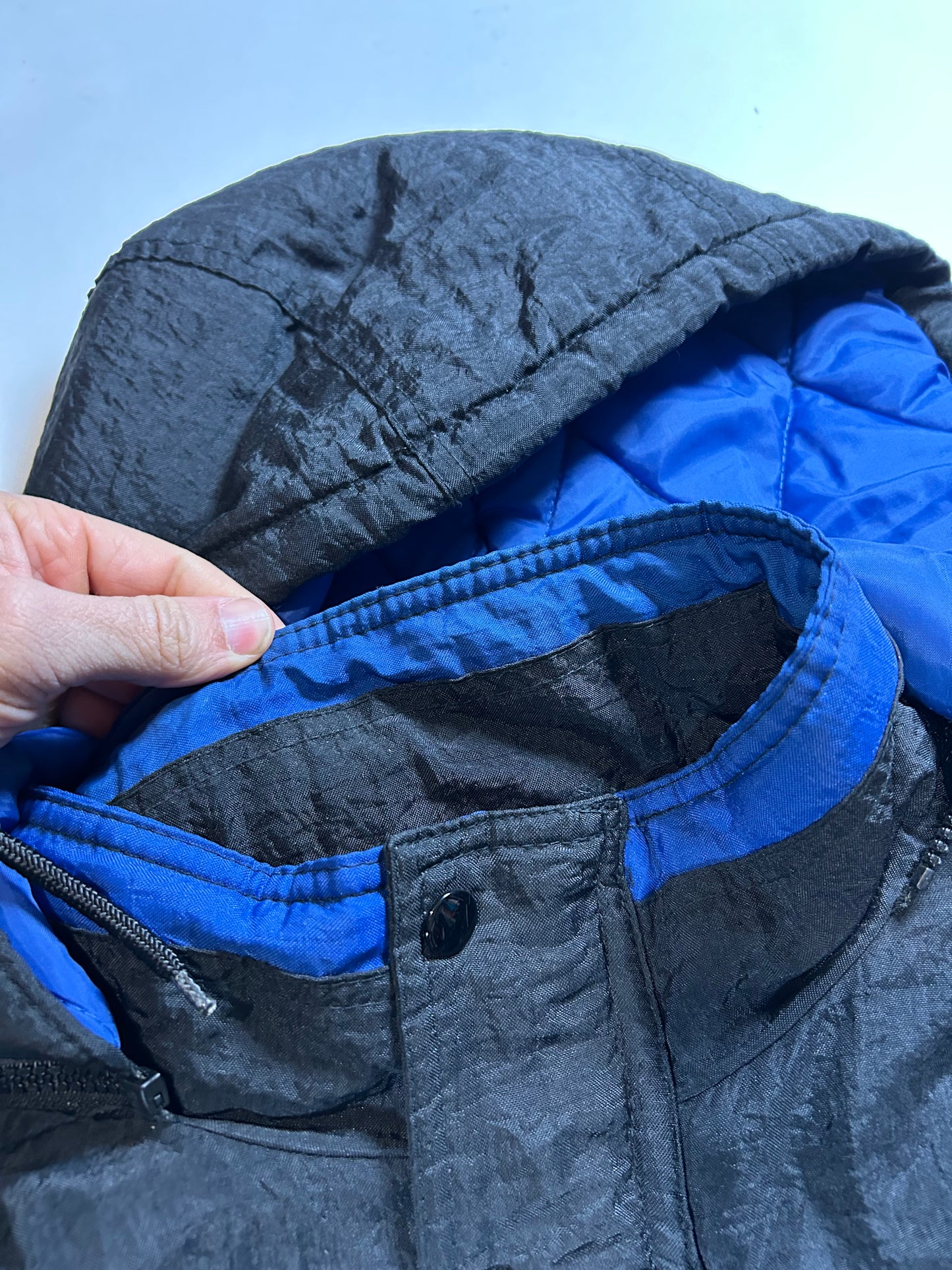 Vintage 90s Starter New York Giants Jacket Zip Puffer Quilted Jacket Large Can Fit XL 27x29.25 Inches NYG