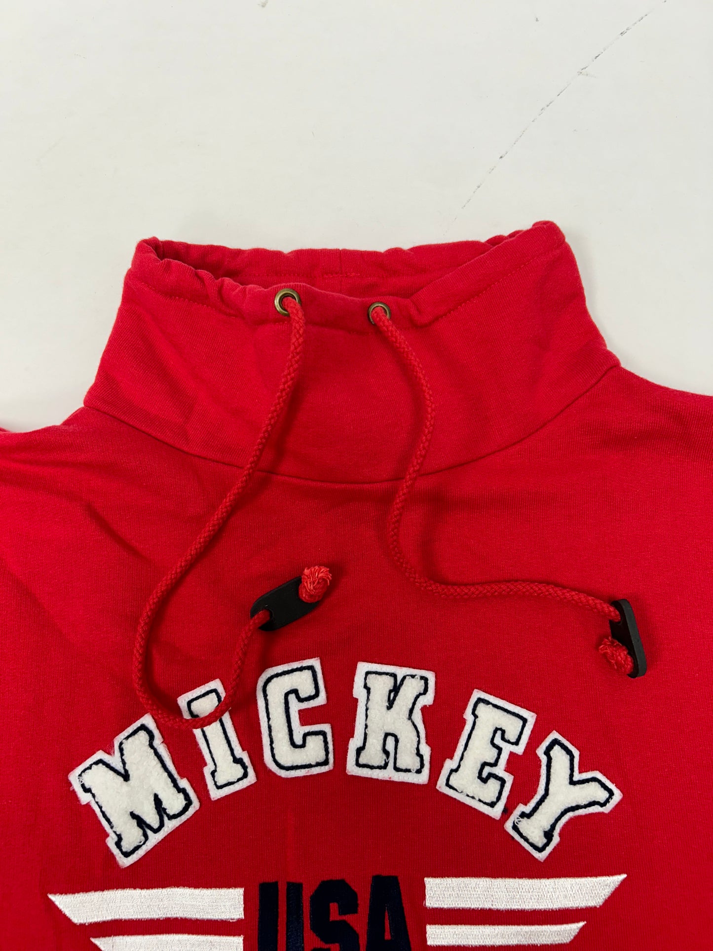 Vintage Mickey Mouse Disney Originals Mickey USA Pullover L/XL 24.75x30/31.5 90s
