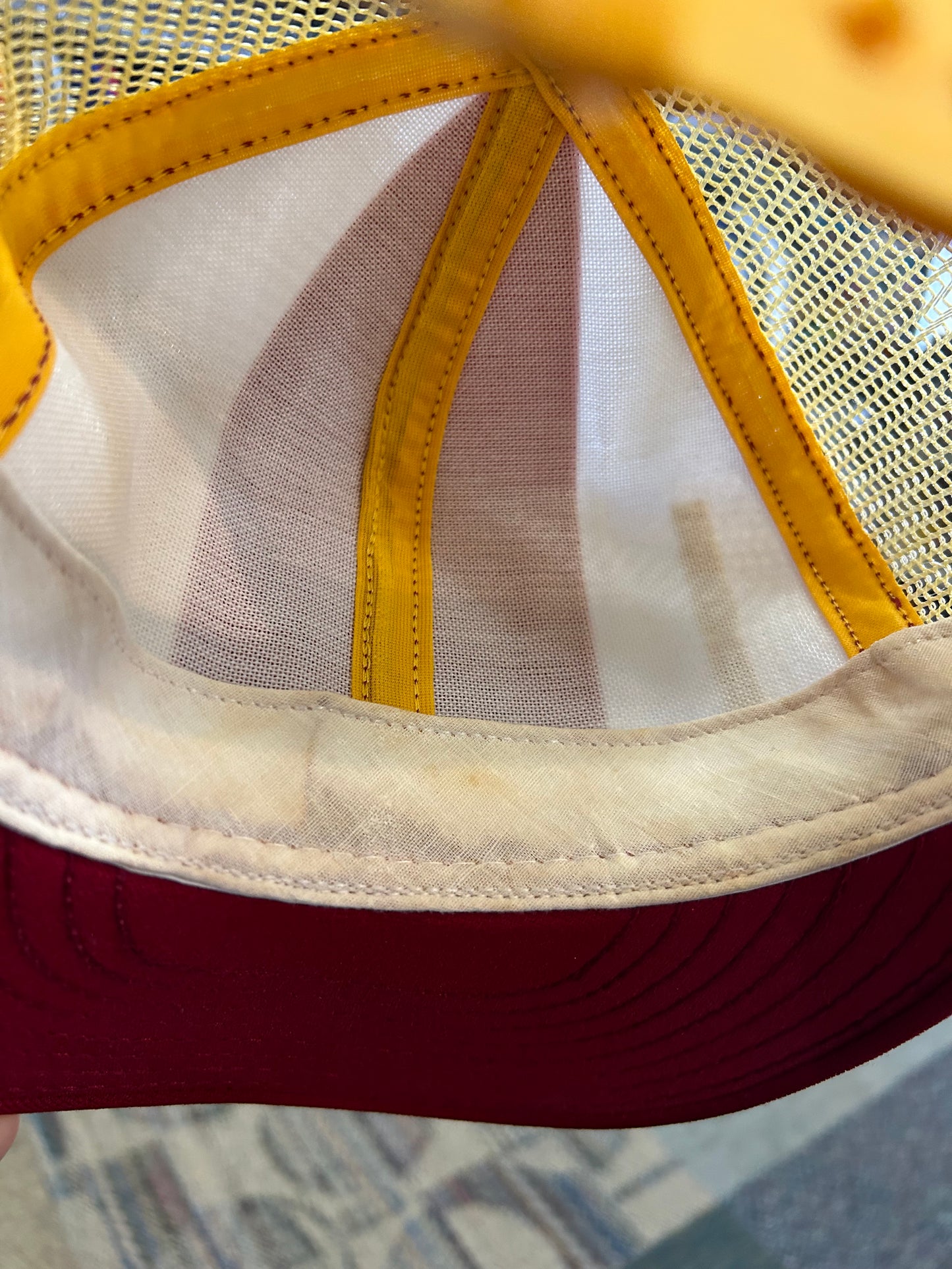 Vintage Washington Redskins NFL Team AJD Trucker SnapBack Hat USA Nylon