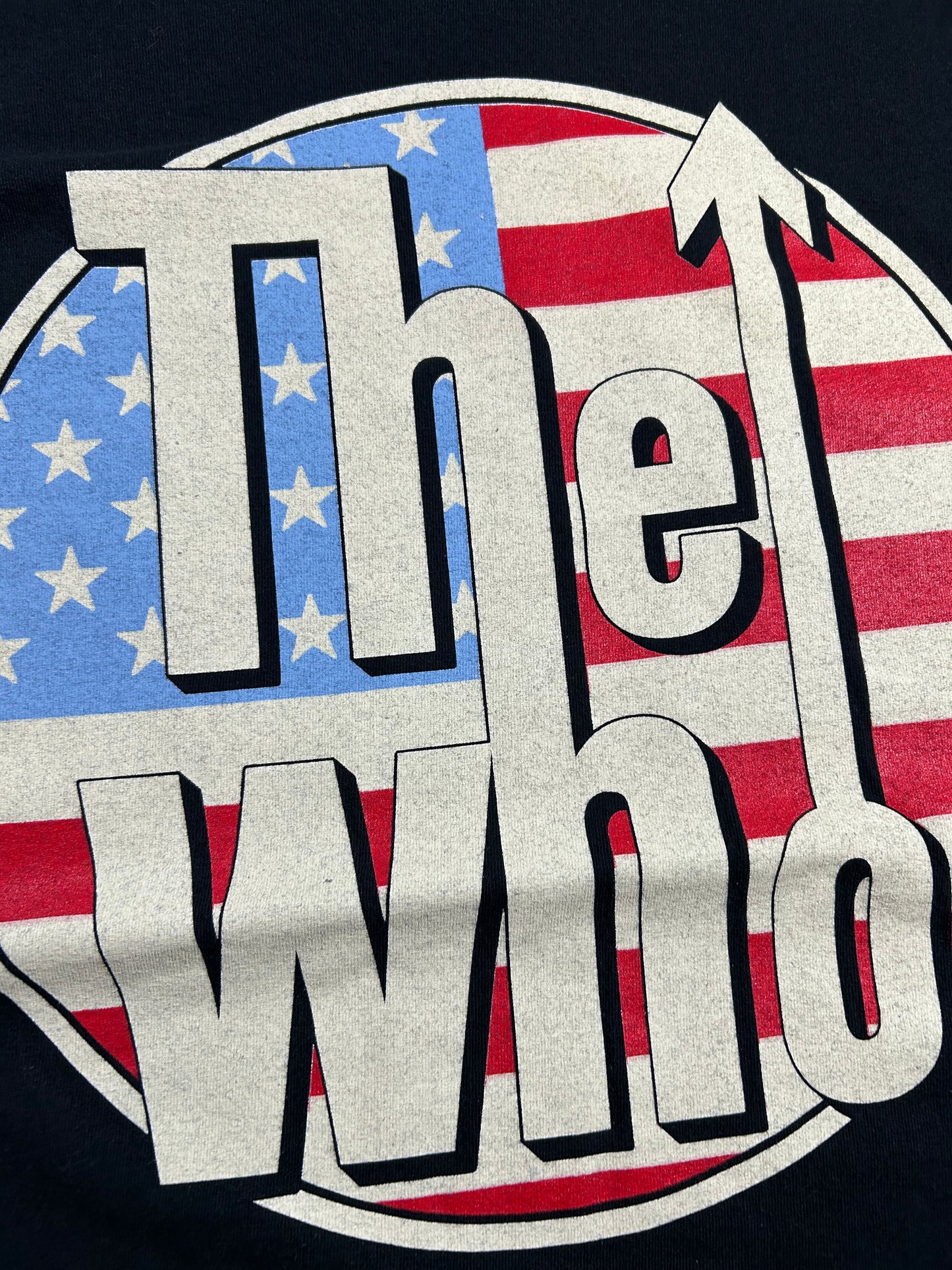 The Who 2022 Tour US Flag Logo Music Band Concert Merch Double Sided 2XL 25x31.25 Inches