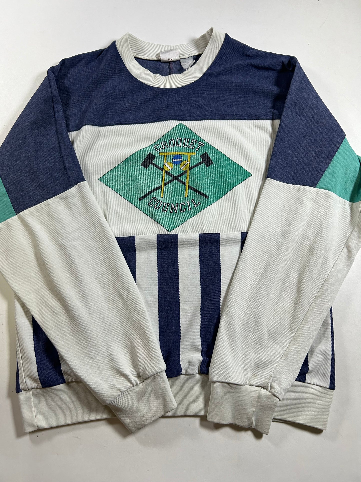 Vintage Nike Croquet Council Pullover Crewneck Sweatshirt As Is Worn Medium 22.5x25.75 Inches Rare