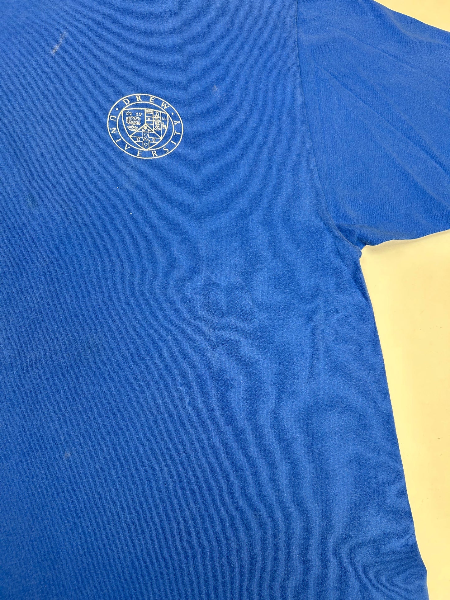 Vintage Drew University Technology Systems Telecommunications C.W.I.S. Computer Store & Repair Tee XL 23.25x28.25 Inches Worn As Is