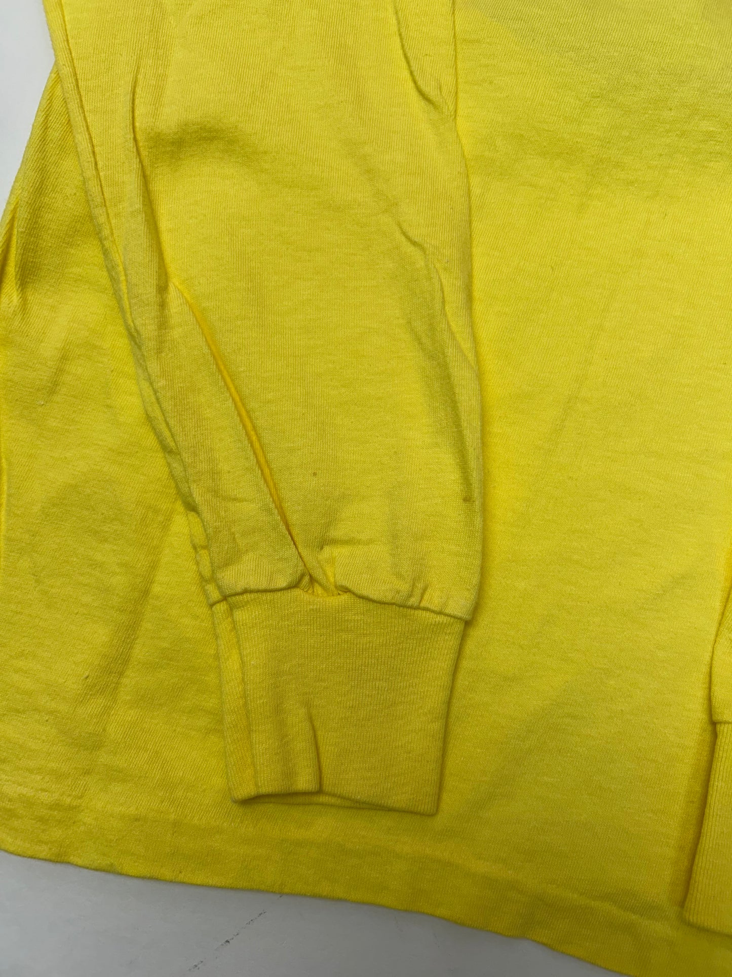 Vintage 80s Moosehead Beer Canadian Lager Long Sleeve T Shirt M/S 18.75x27 Yellow