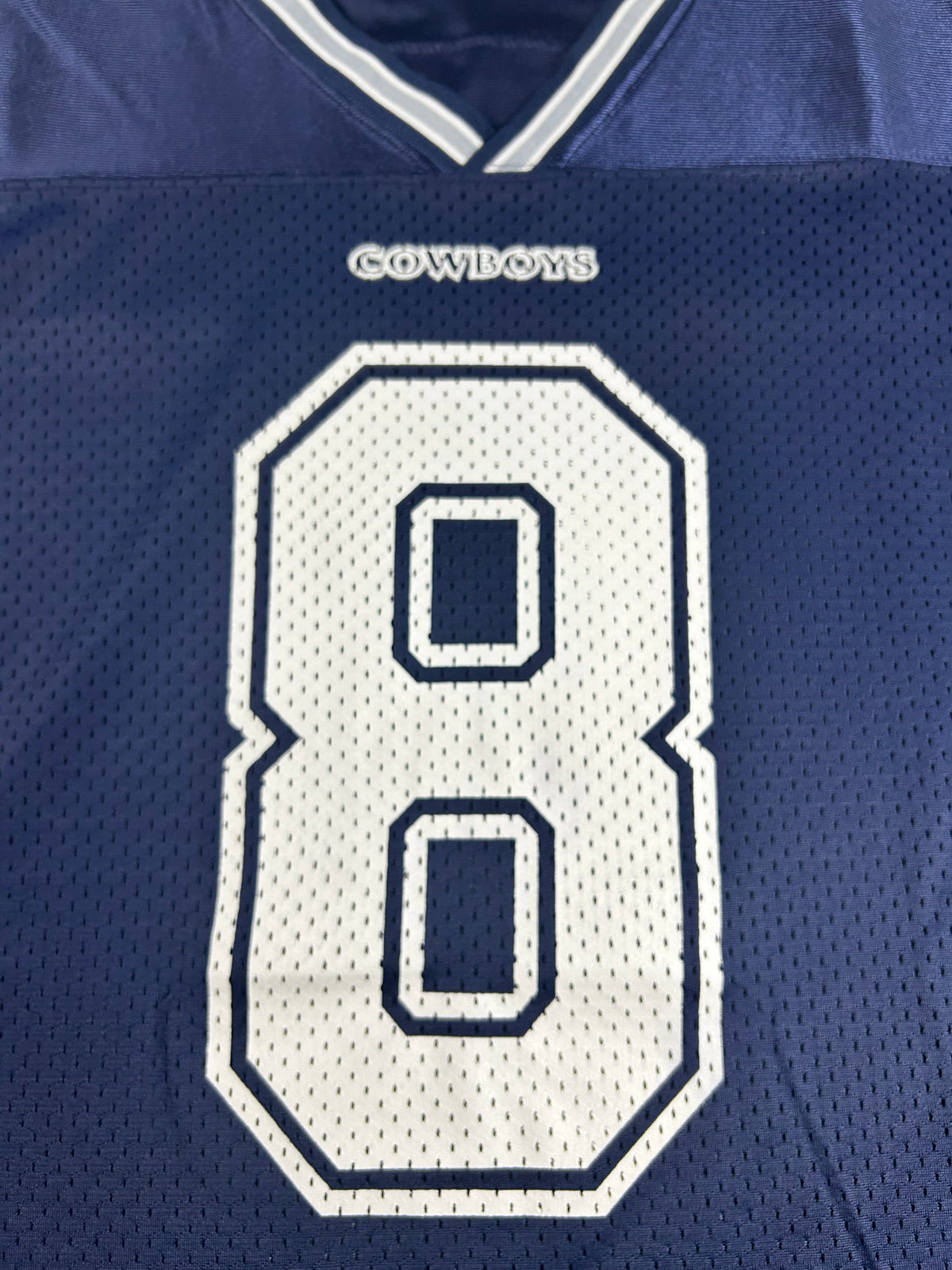 Vintage 90s Dallas Cowboys Troy Aikman #8 NFL Starter Football Jersey Size XL 52 26.25x33 Inches
