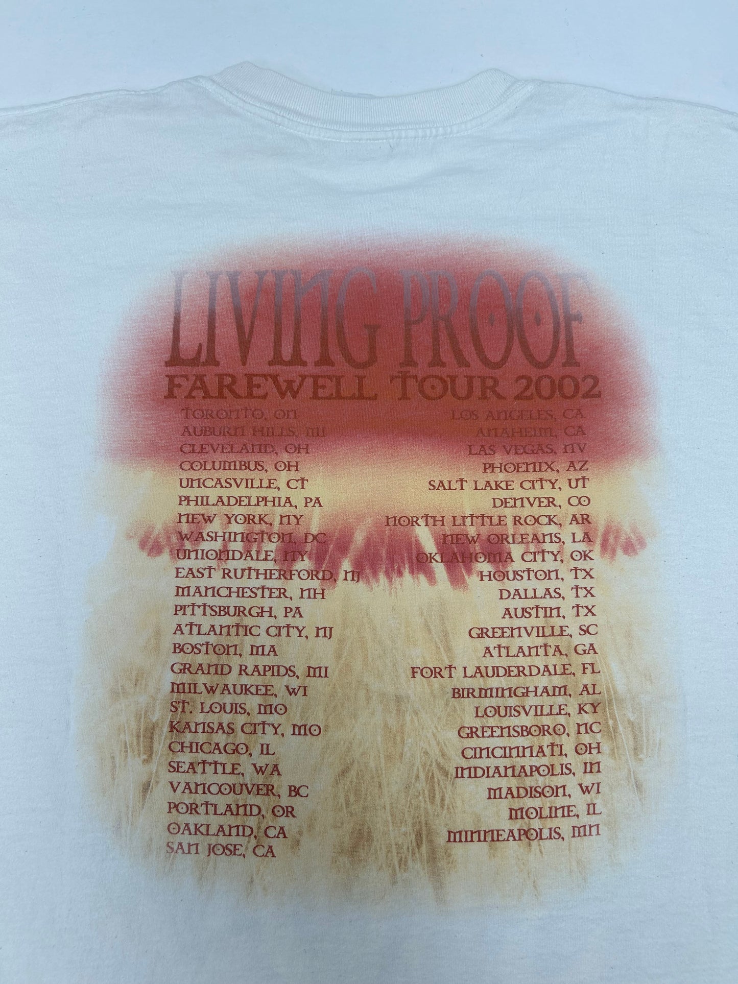 Vintage Cher Living Proof Farewell Tour 2002 Music Shirt Y2K Do You Believe XL 23.5x28.75 Inches
