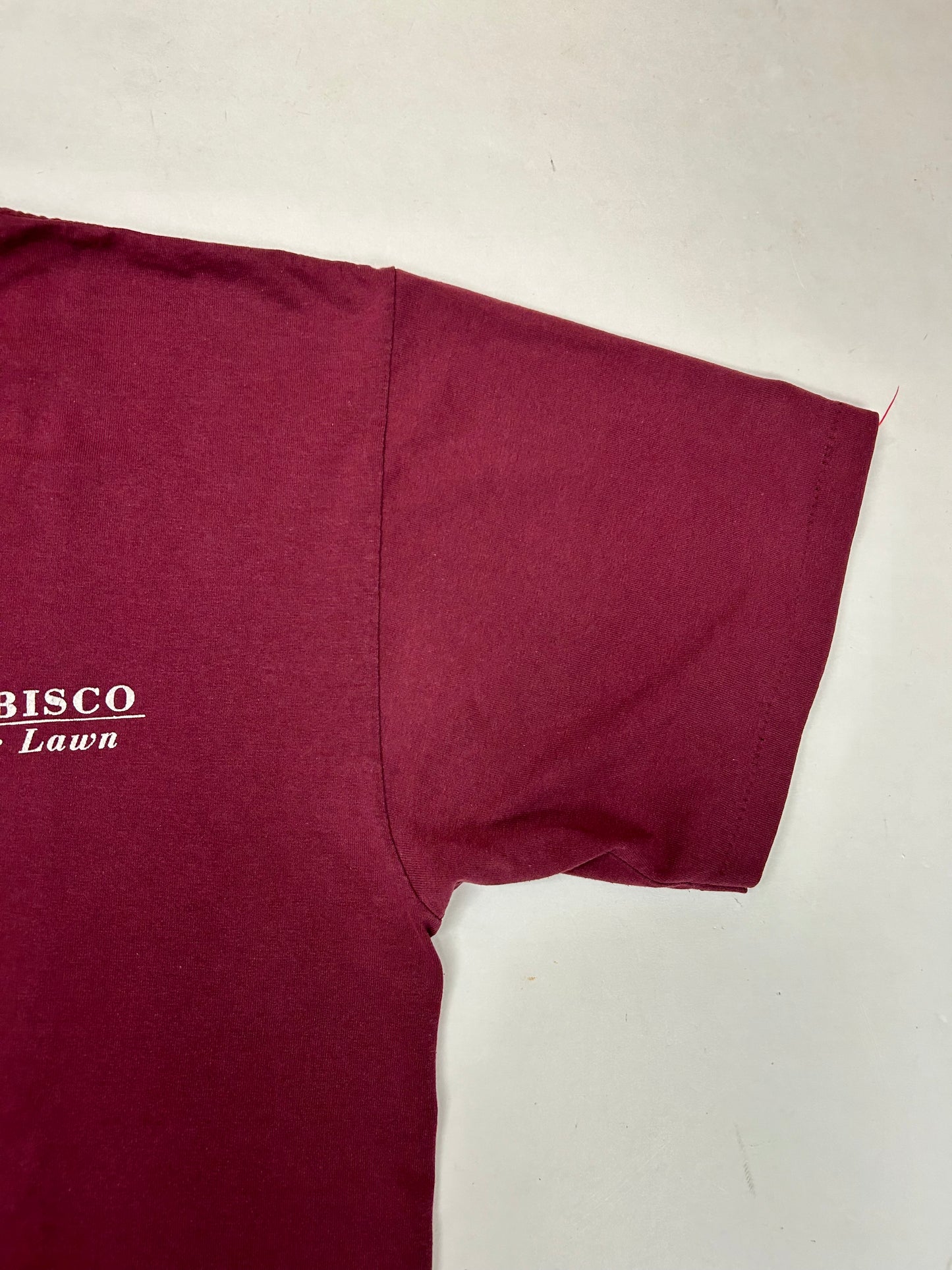 Vintage Nabisco Factory Fair Lawn New Jersey Tee XL 23.75x30 Inches Maroon