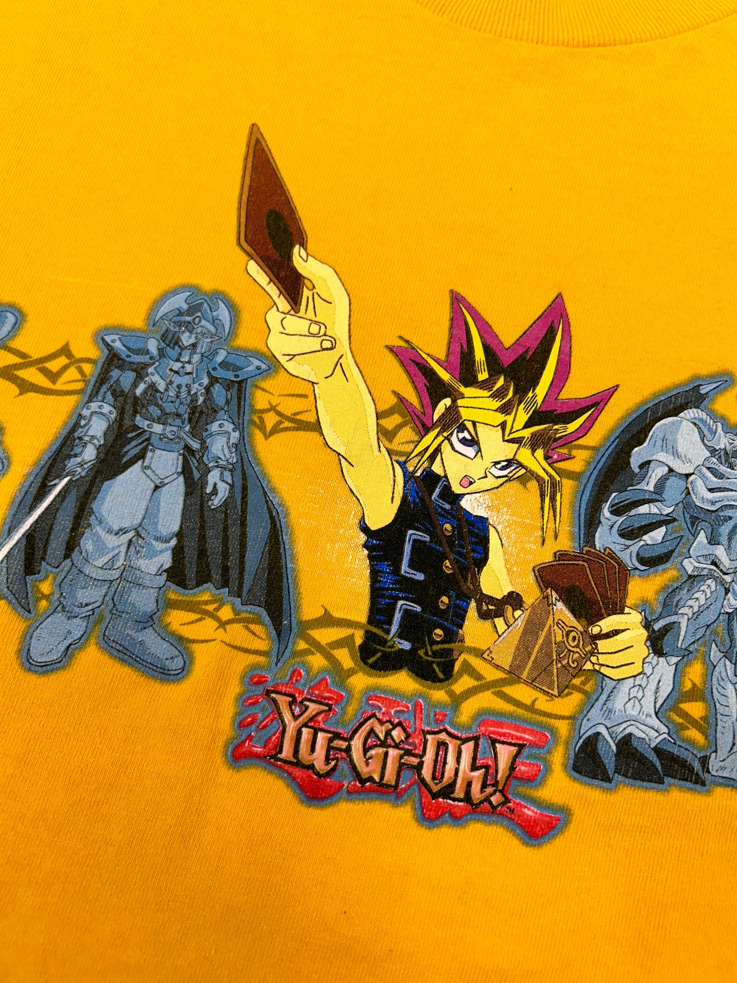 Vintage YU-GI-OH Yami Yugi King of Games 1996 T Shirt Yellow 19.25x24.25 Inches Youth/