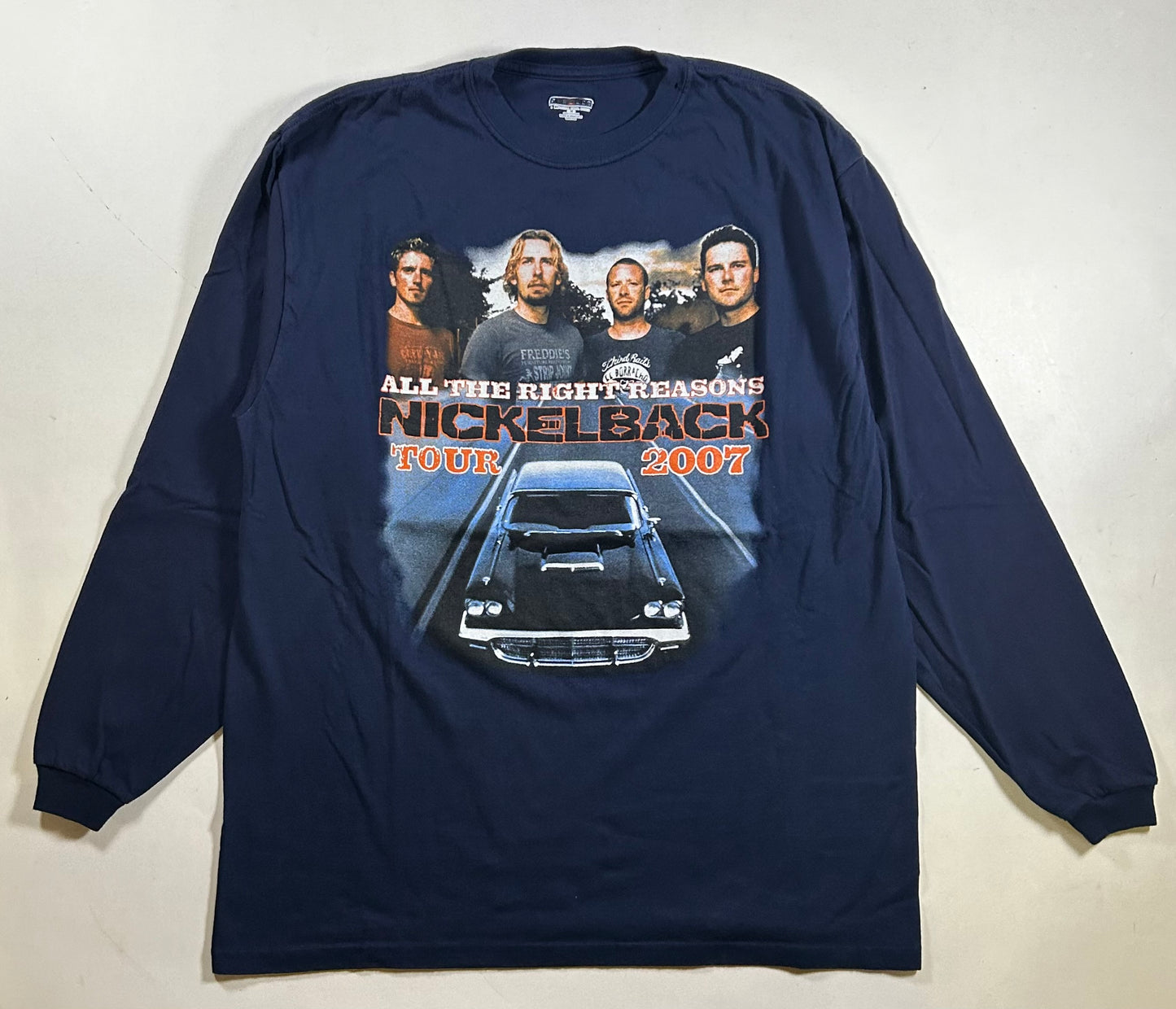 Vintage Nickelback Shirt All The Right Reasons Tour 2007 Tee Parking Lot XL/L 23.25x30.75 Inches
