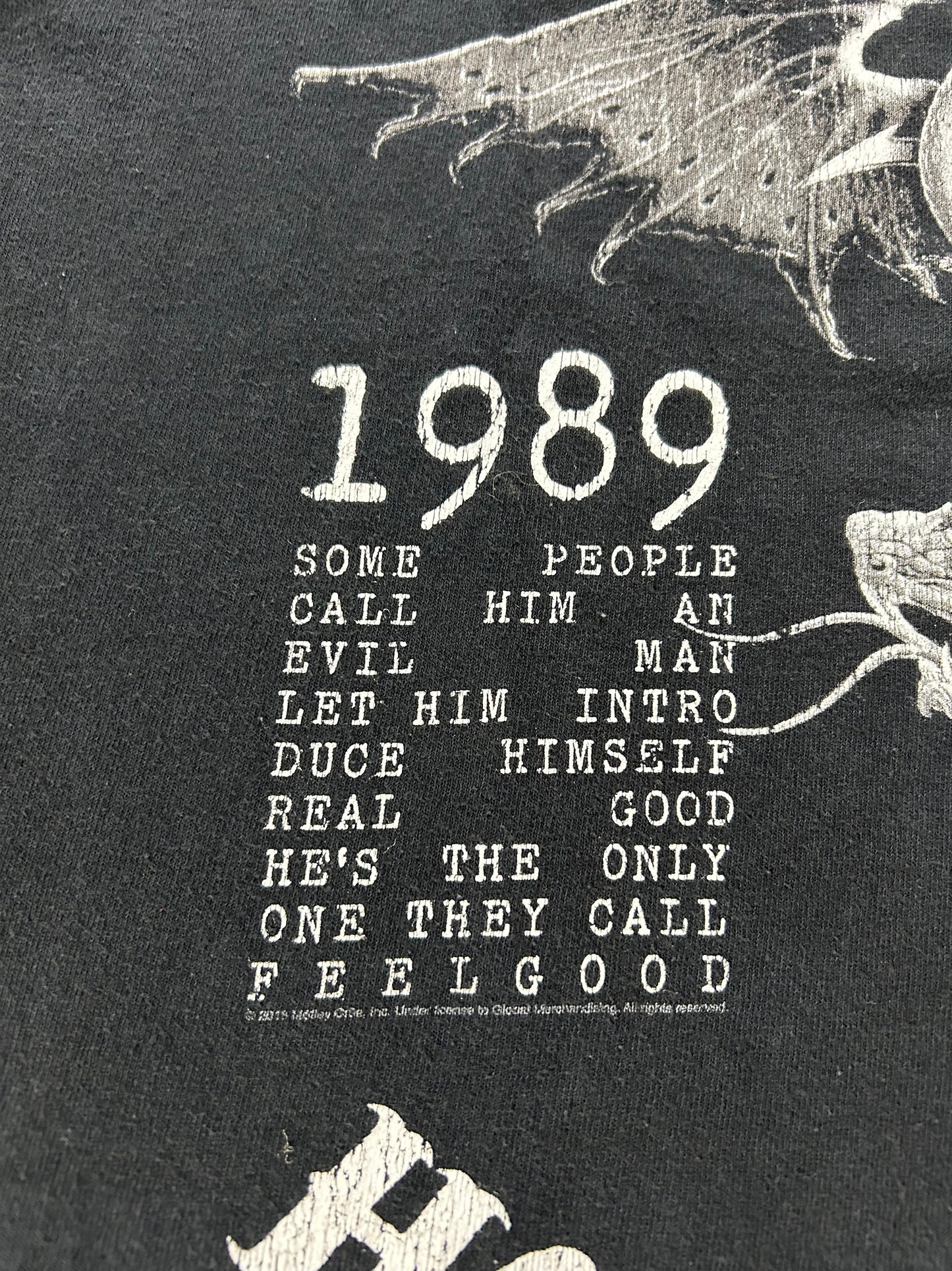 Motley Crue Hollywood, CA 1989 Band Tee 2013 Graphic Tee Large 21.25x28 Inches Black