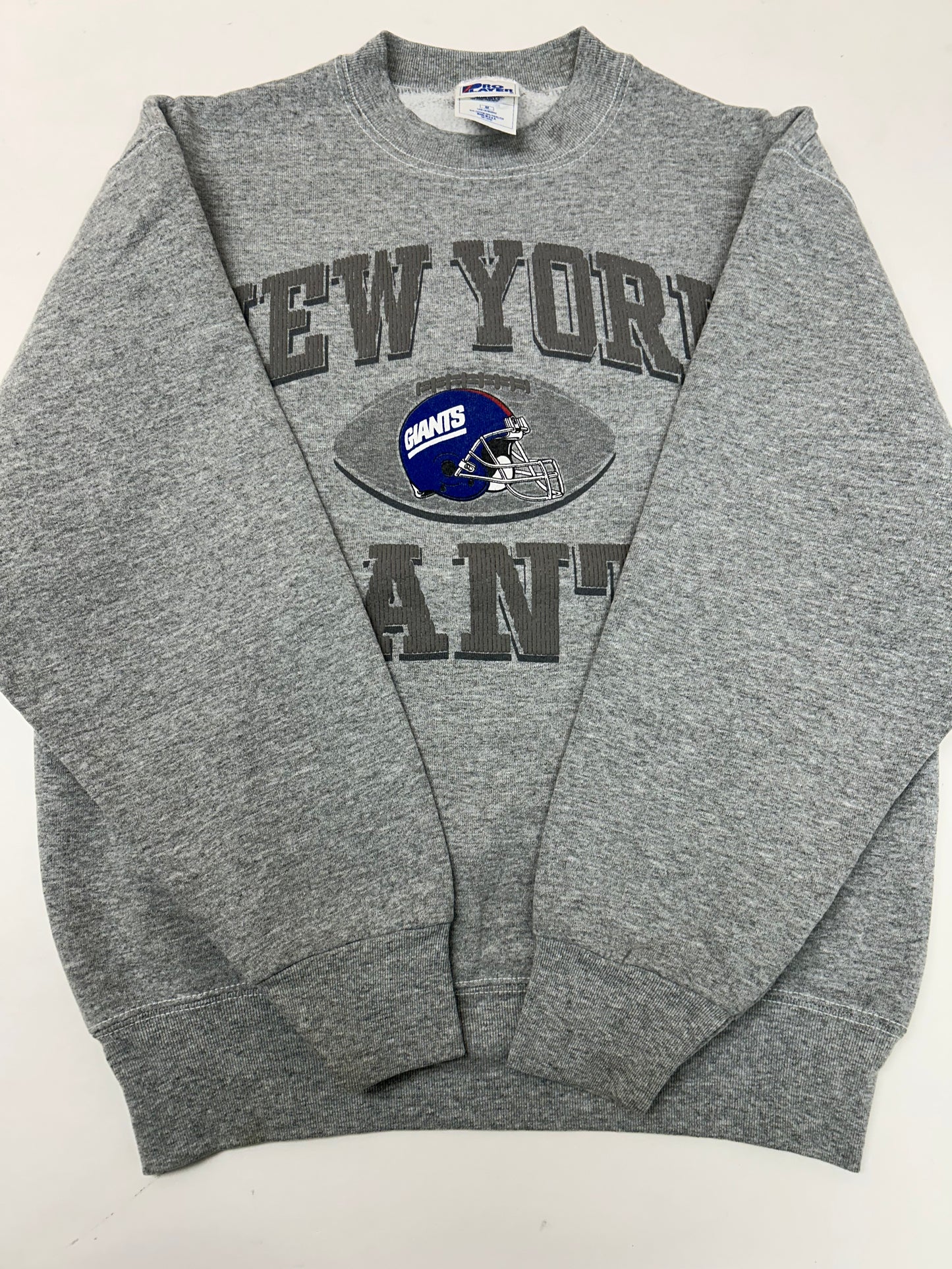 Vintage 1997 Pro Player New York Giants NFL Crewneck Sweatshirt Small/Medium Fit 21.5x26.25 Inches