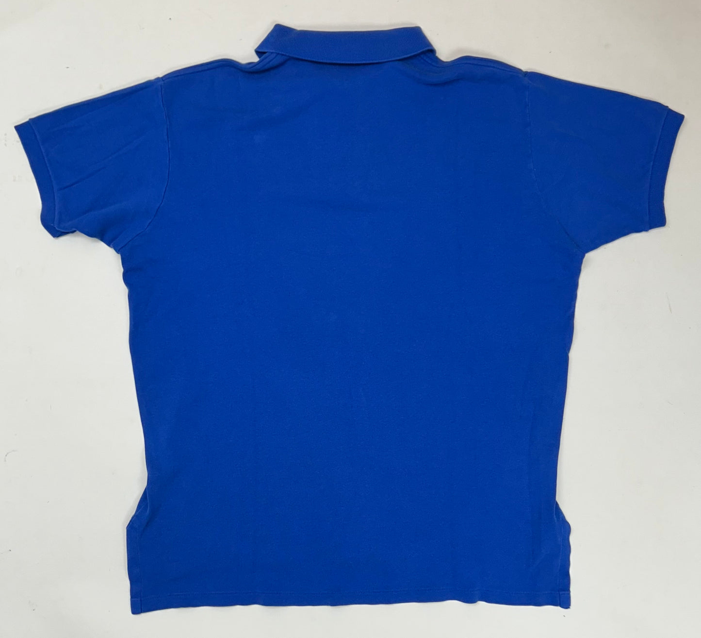 Vintage Polo Ralph Lauren Horse Chest Embroidered Polo Shirt Large 24.5x28.25/30.25 Inches Made In USA Royal Blue