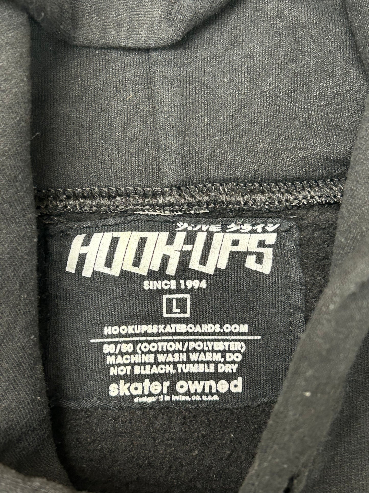 Hook-Ups Angel Girl Hooded Sweatshirt Hook Ups Skateboards Anime Hoodie Large 24.25x27.25 Inches