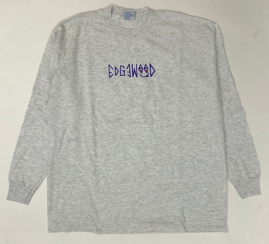Edgewood NJ first edition “Deeper Than The Roots.” Long Sleeve Tee 2XL Allsport Tag 100% Cotton Made In USA Heather Gray