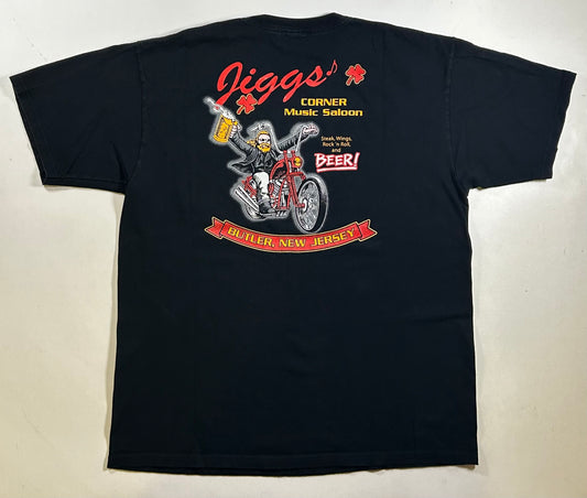 Vintage 2000s Jiggs Corner Music Saloon Butler, NJ Tee XL 23.5x30 Inches
