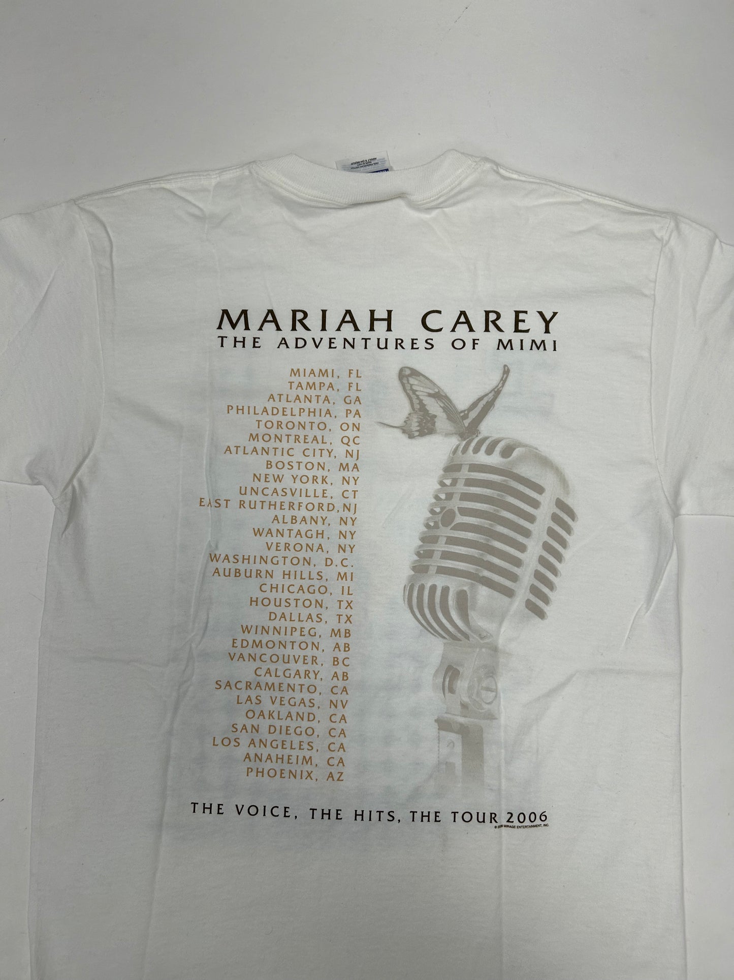 Vintage Mariah Carey Adventures Of Mimi Concert Tour Shirt 2006 Music Tee Small 18.25x28.5 Inches
