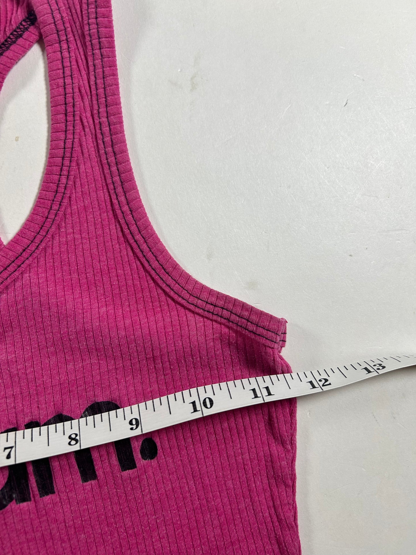 Vintage Bam Margera Element Skateboards Racerback Tank Top Hot Pink 11.5x20.5 Inches