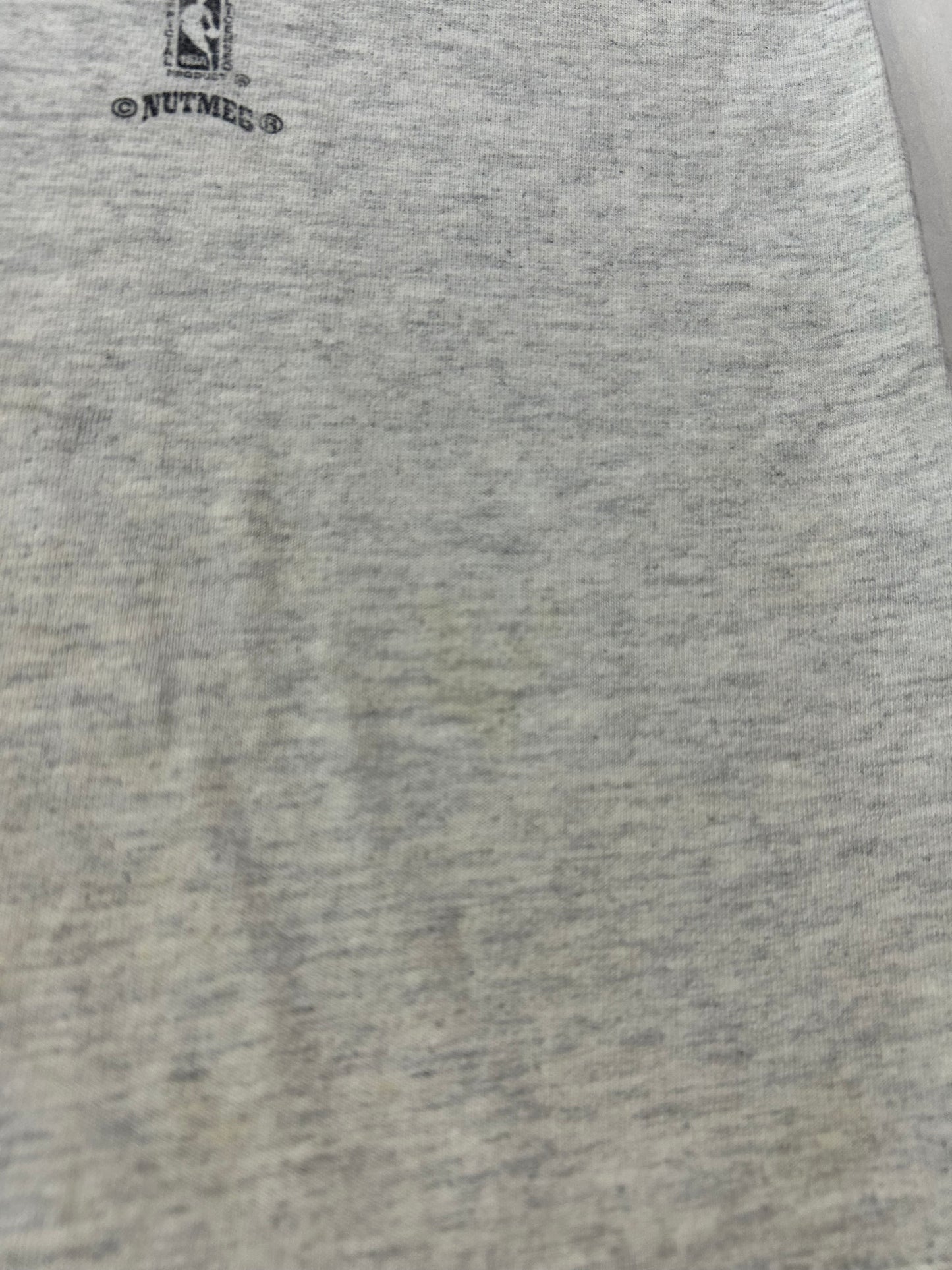 Vintage 90s Nutmeg Mills Chicago Bulls Slam This NBA Tee Gray L/XL 22.5x29 Inches Gray Worn As Is Has Wear & Stains