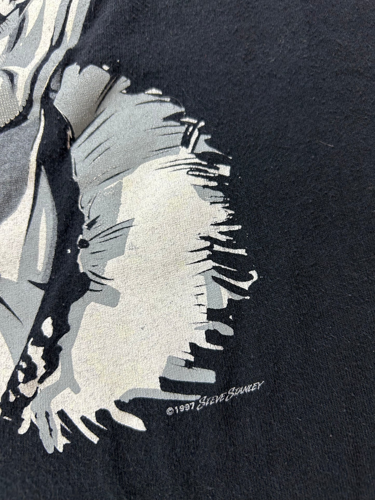 Vintage 1997 Ric Flair WCW Steve Stanley Signature Wrestling Tee XXL 27.75x29 Inches