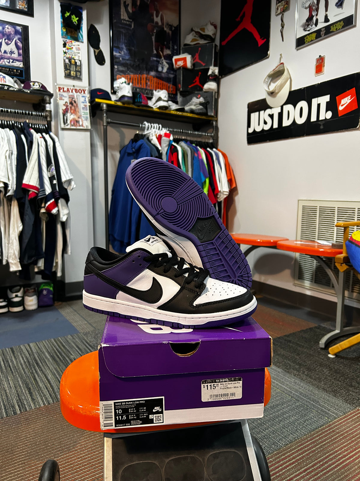 Nike SB Dunk Low Court Purple Size 10 Brand New With Box Skateboarding Shoe Skate