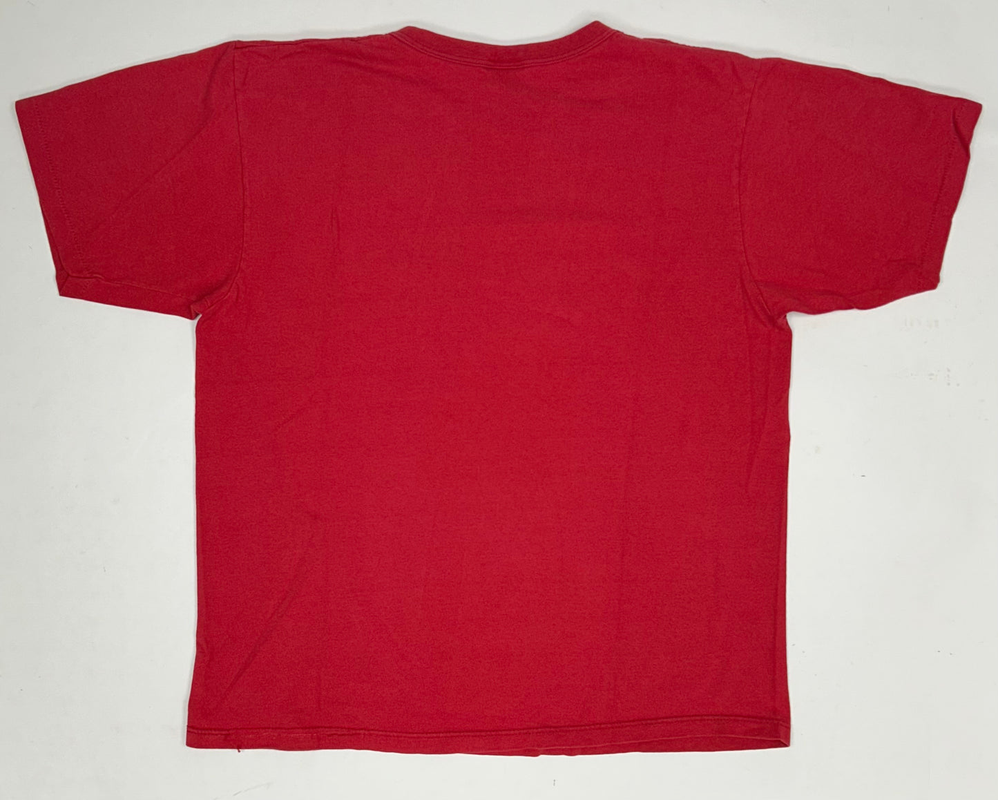Vintage 90s Champion Script Spell Out Logo Tee Large 23x27.75 Inches Made In USA Tagged Large