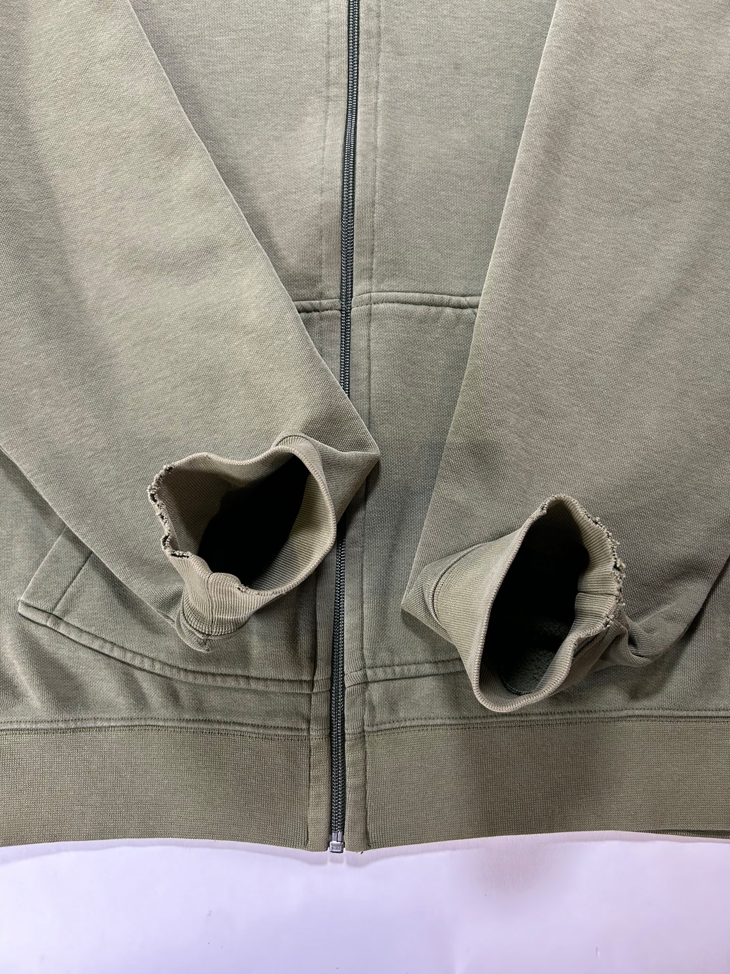 Vintage 00s Nike Chest Swoosh Essential Zip Hooded Sweatshirt Green Faded Worn In As Is XL 26.25x30.25 Inches