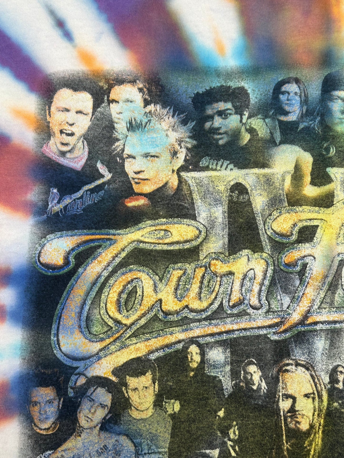 Vintage The Rolling Rock Town Fair Music Festival blink-182, Def Leppard, Puddle Of Mudd, Sum41, Saliva Parking Lot Tee