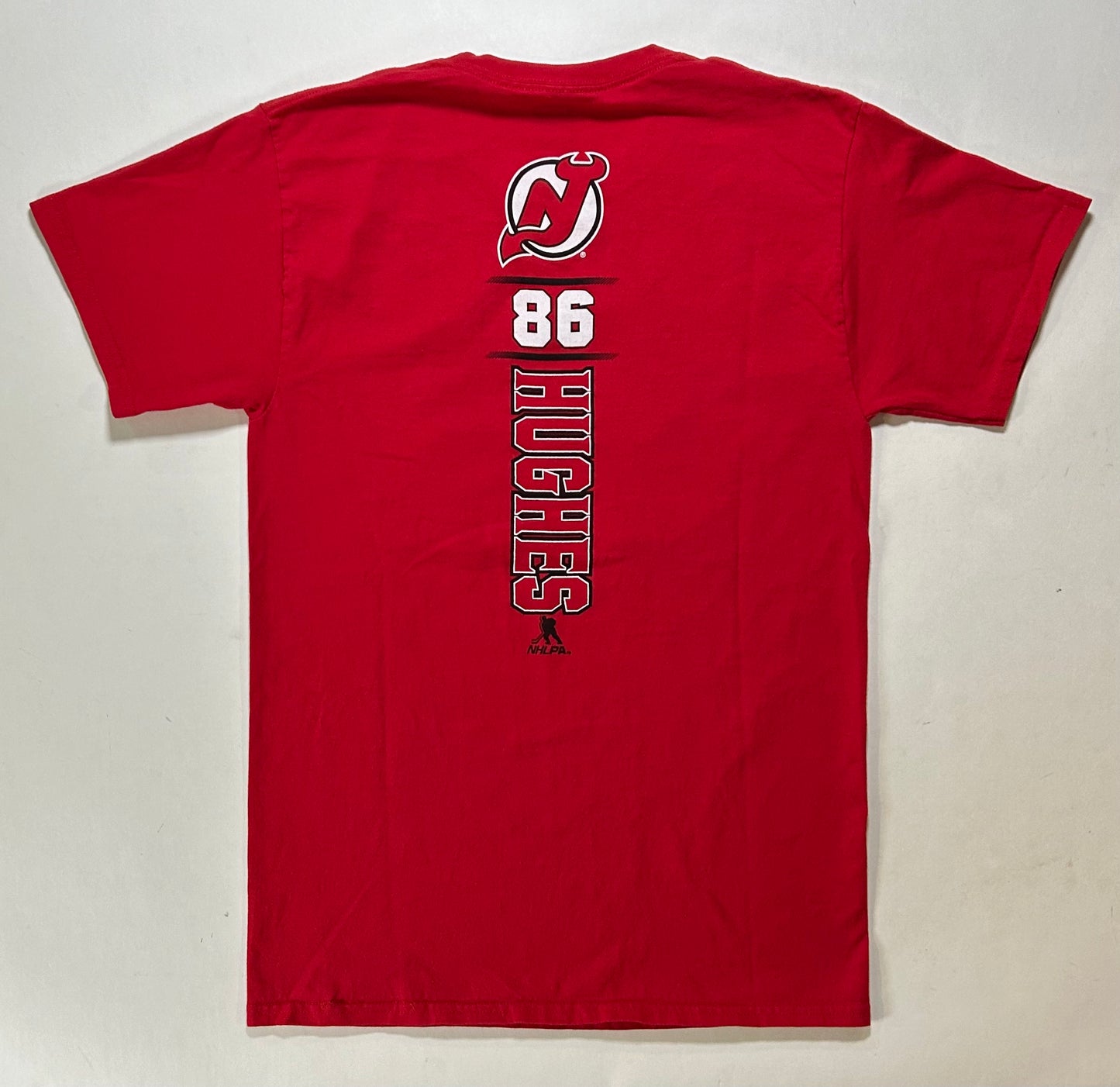 Pro Edge New Jersey Devils Jack Hughes NHL Player Tee Small Red