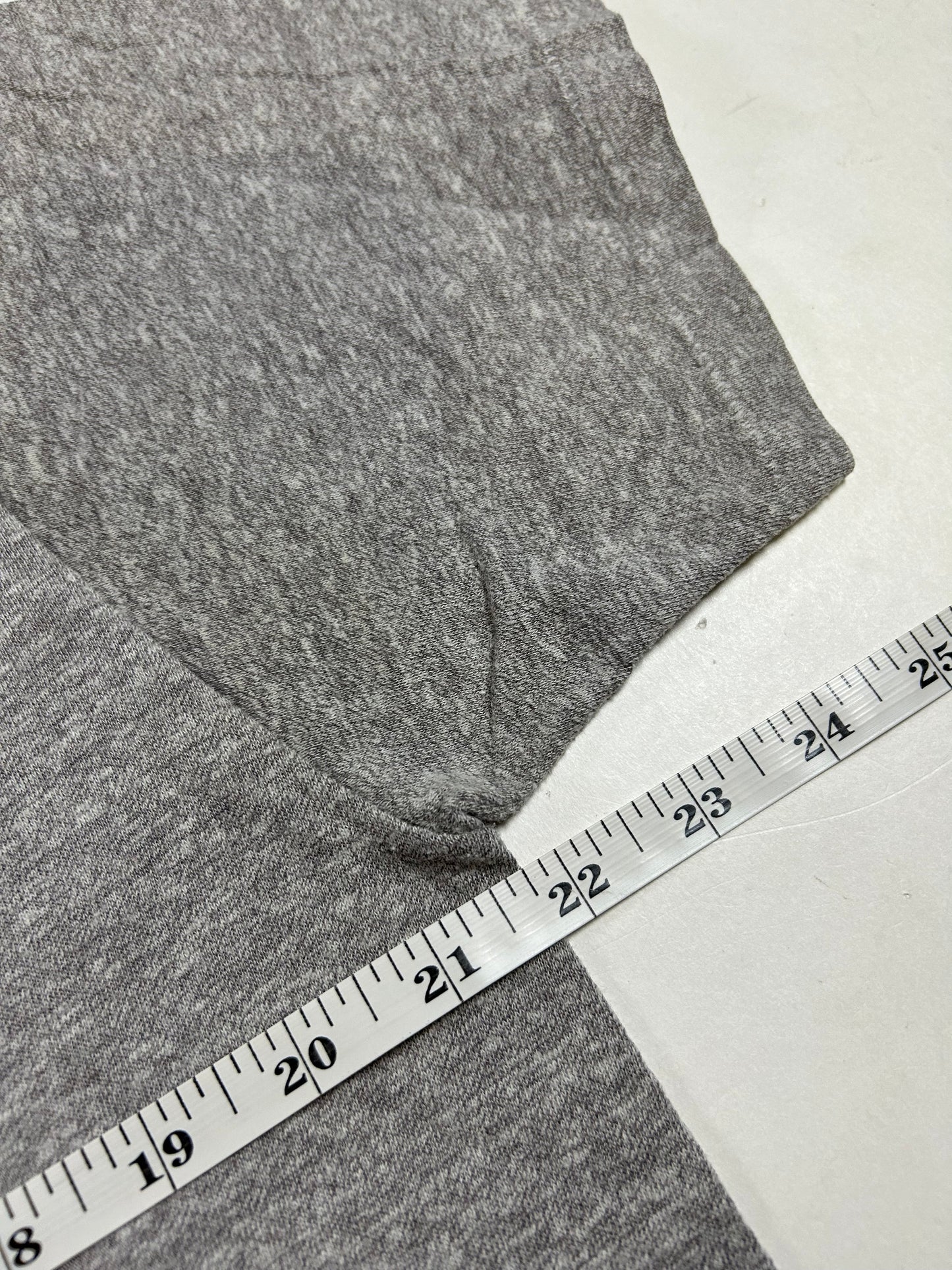 Vintage Champion Saddle River Phys. Ed. Gym Graphic Tee Gray 80s USA 50/50 21.75x26.25 Inches