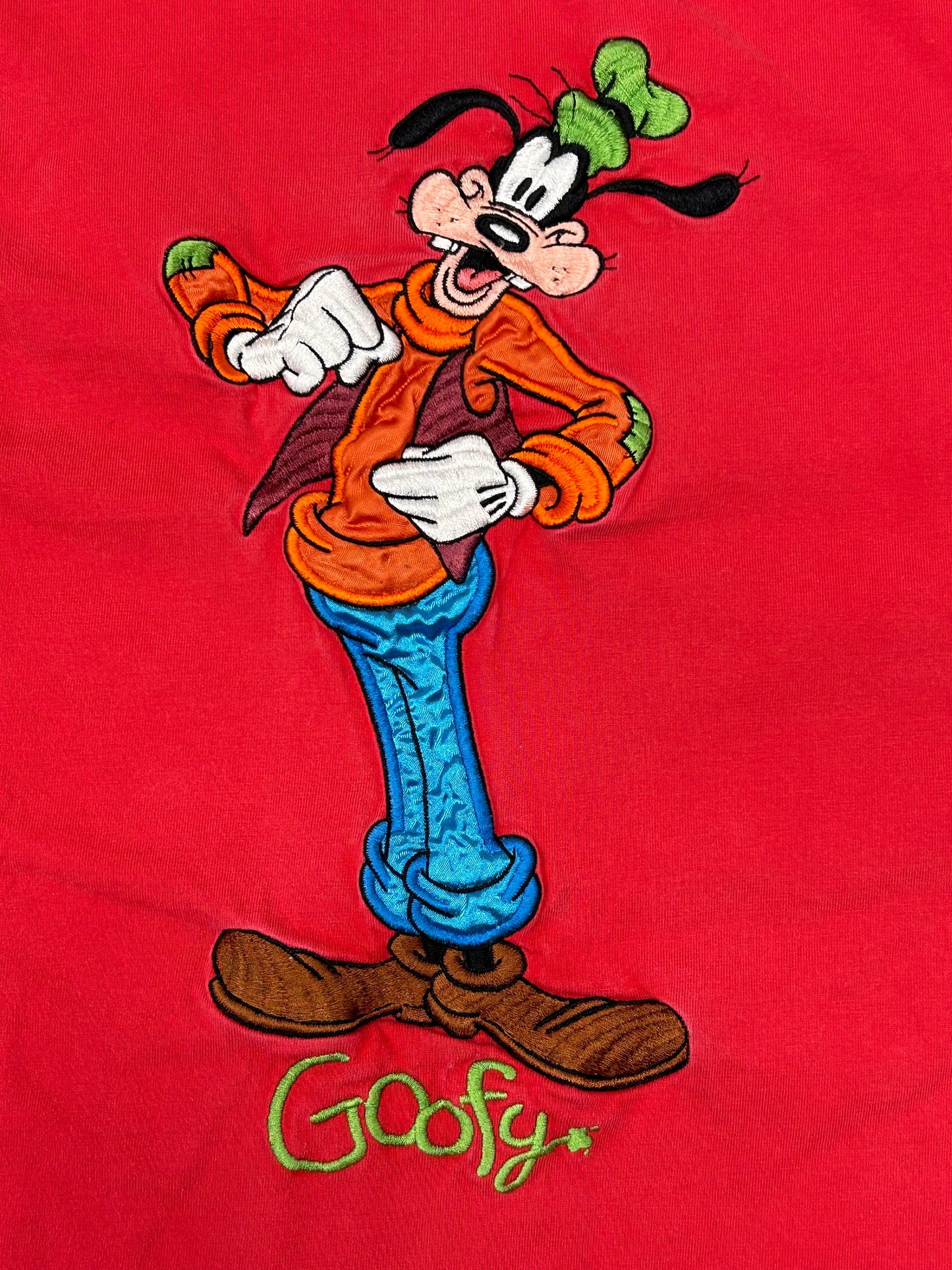 Vintage The Disney Store Goofy T Shirt Embroidered Patch Unisex 19x27 Medium