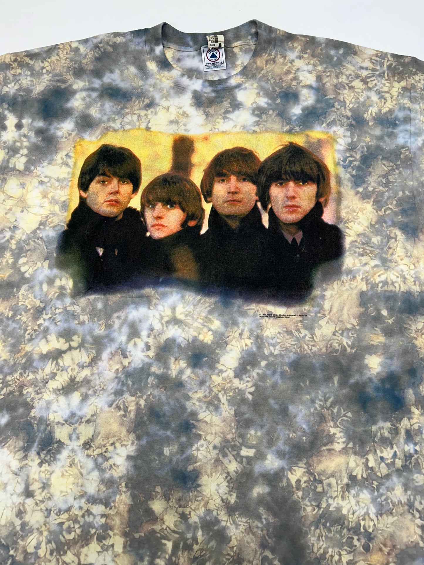 Vintage The Beatles Tie Dye T Shirt XL Mens Rock Band Tour Tee 1996 Brand New