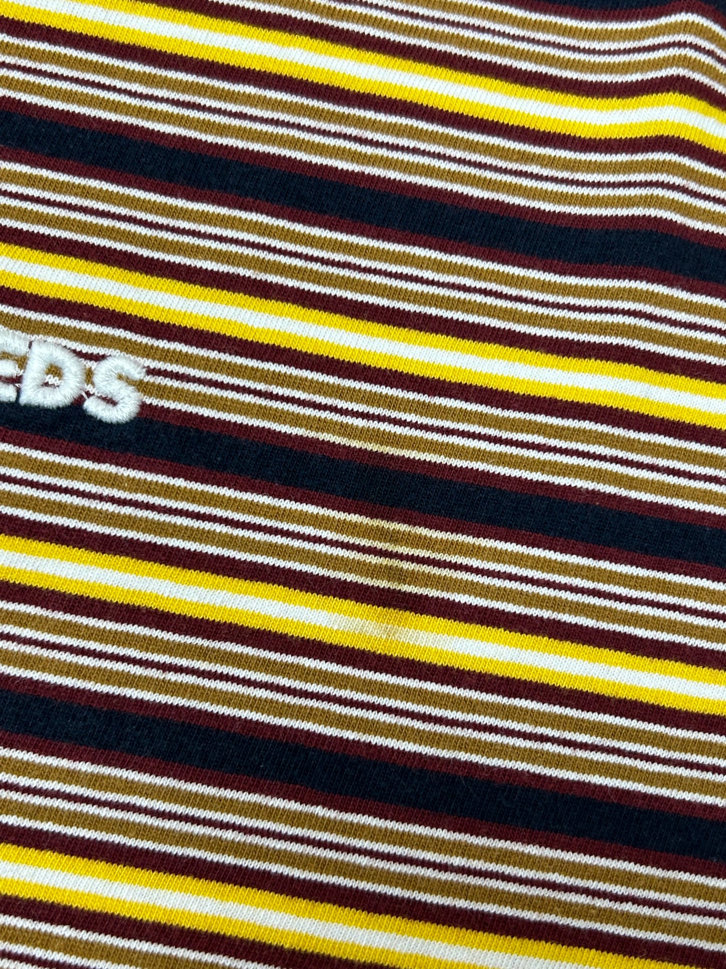 The Hundreds Embroidered Logo  Stripped Tee Medium 19.5x27 Inches