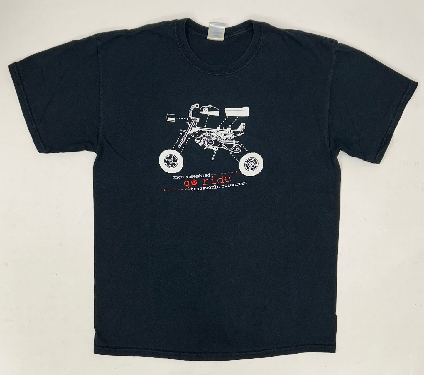 Vintage Transworld Motocross Magazine Promo Large Go Ride Tee 2000s Large 21.5x29.25 Inches