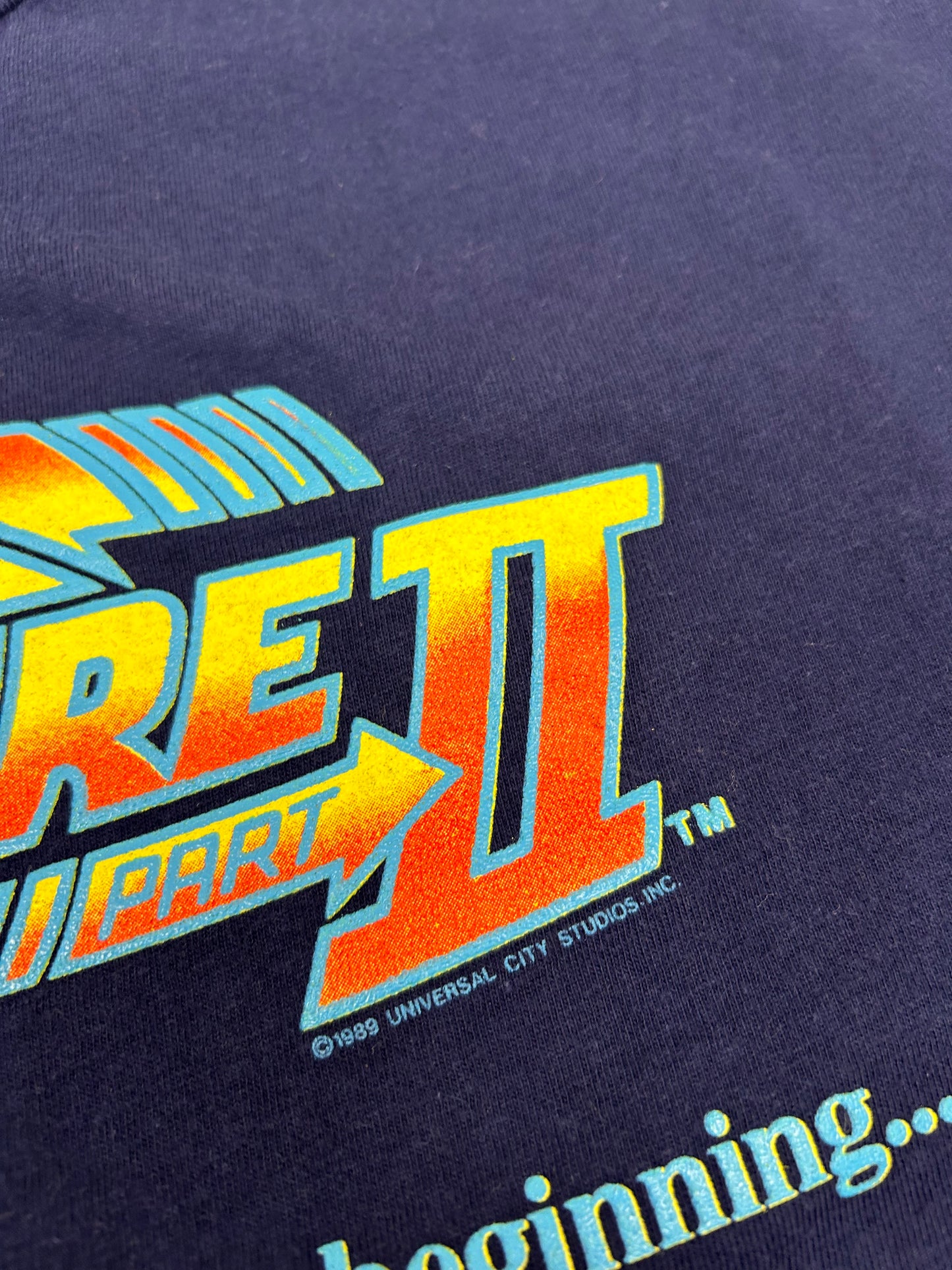 Vintage 1989 Back To The Future Part II Movie Promo Tee 1989 Rare Large Fit 22.25x28 Inches